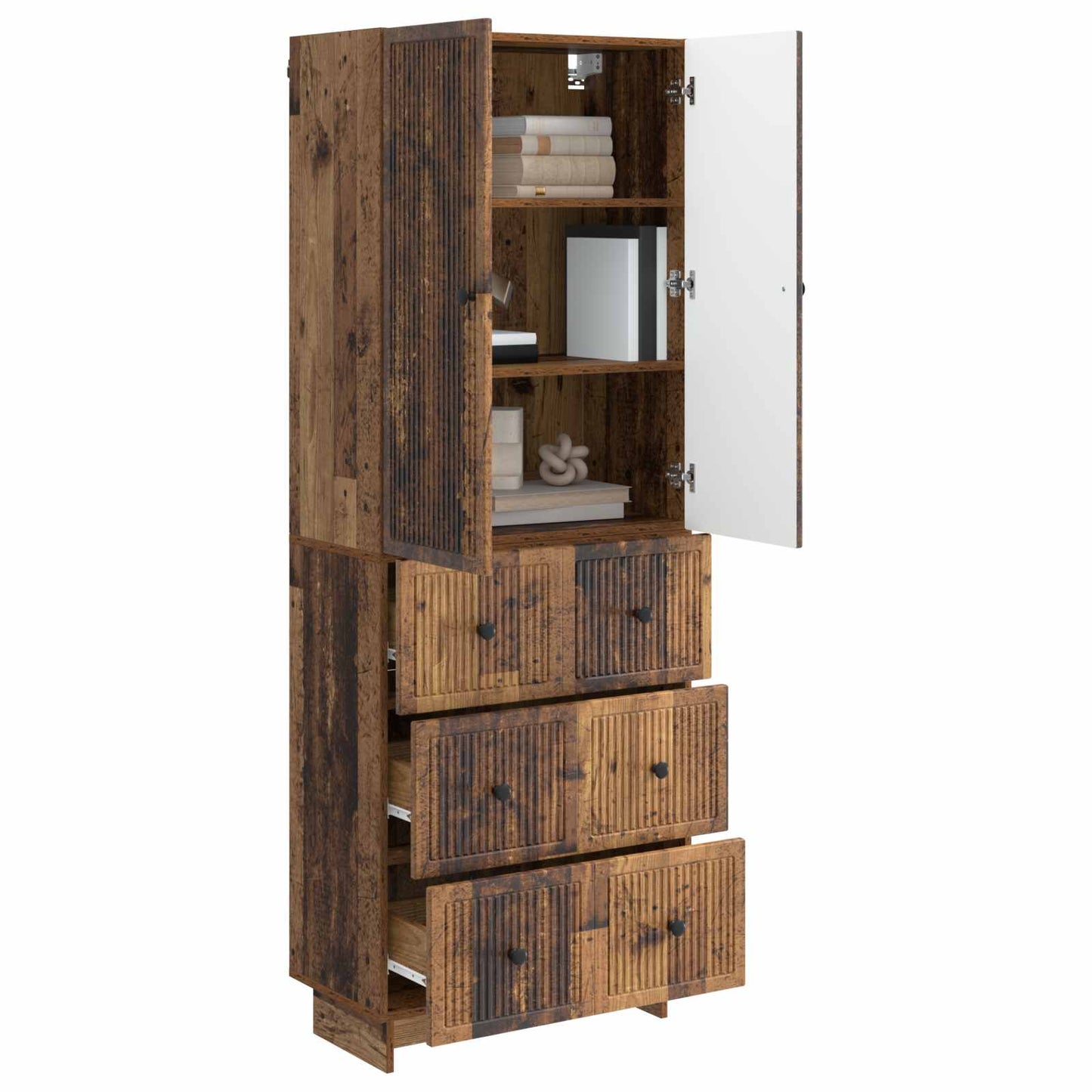 Skapsett 2 pcs 66 x 34,5 x 90 cm Konstruert tre