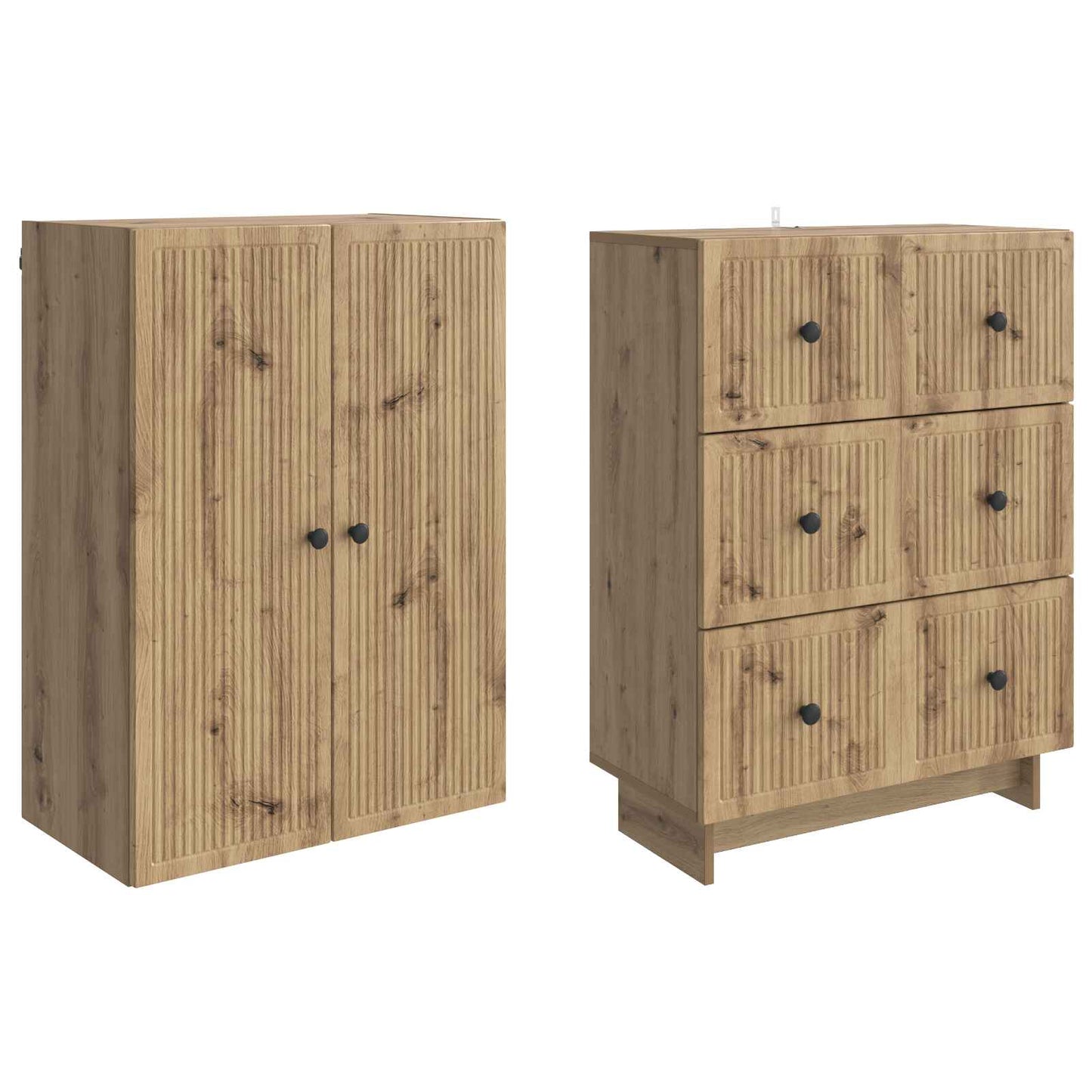 Skapsett 2 pcs 66 x 34,5 x 90 cm Konstruert tre