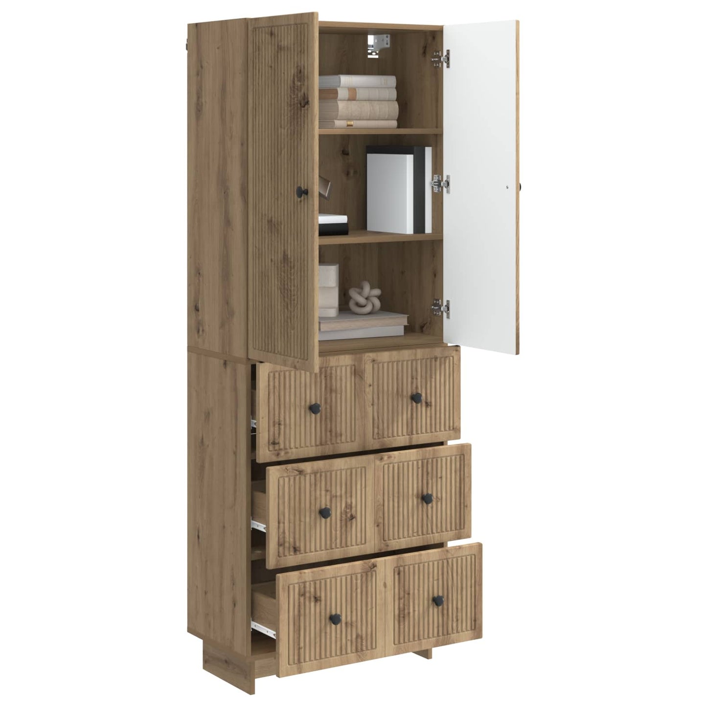 Skapsett 2 pcs 66 x 34,5 x 90 cm Konstruert tre