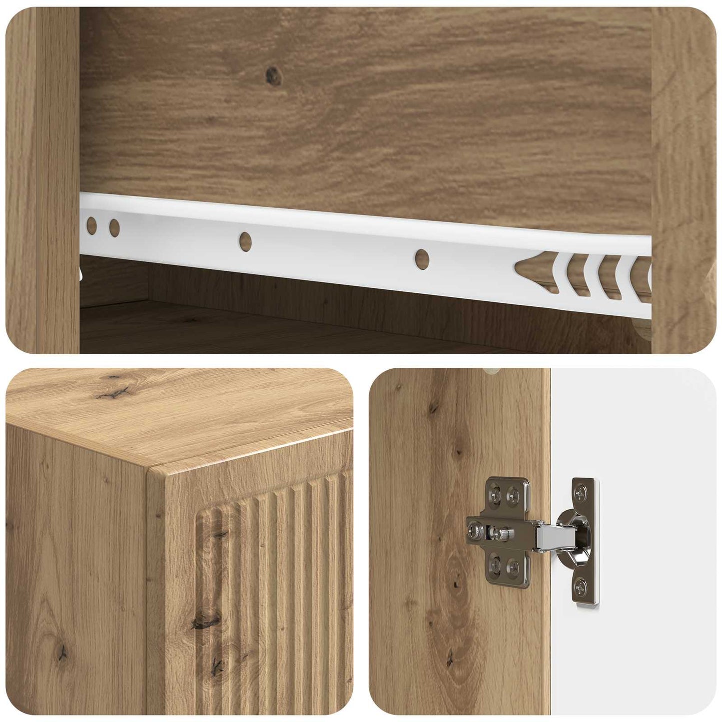Skapsett 2 pcs 33 x 34,5 x 90 cm Konstruert tre