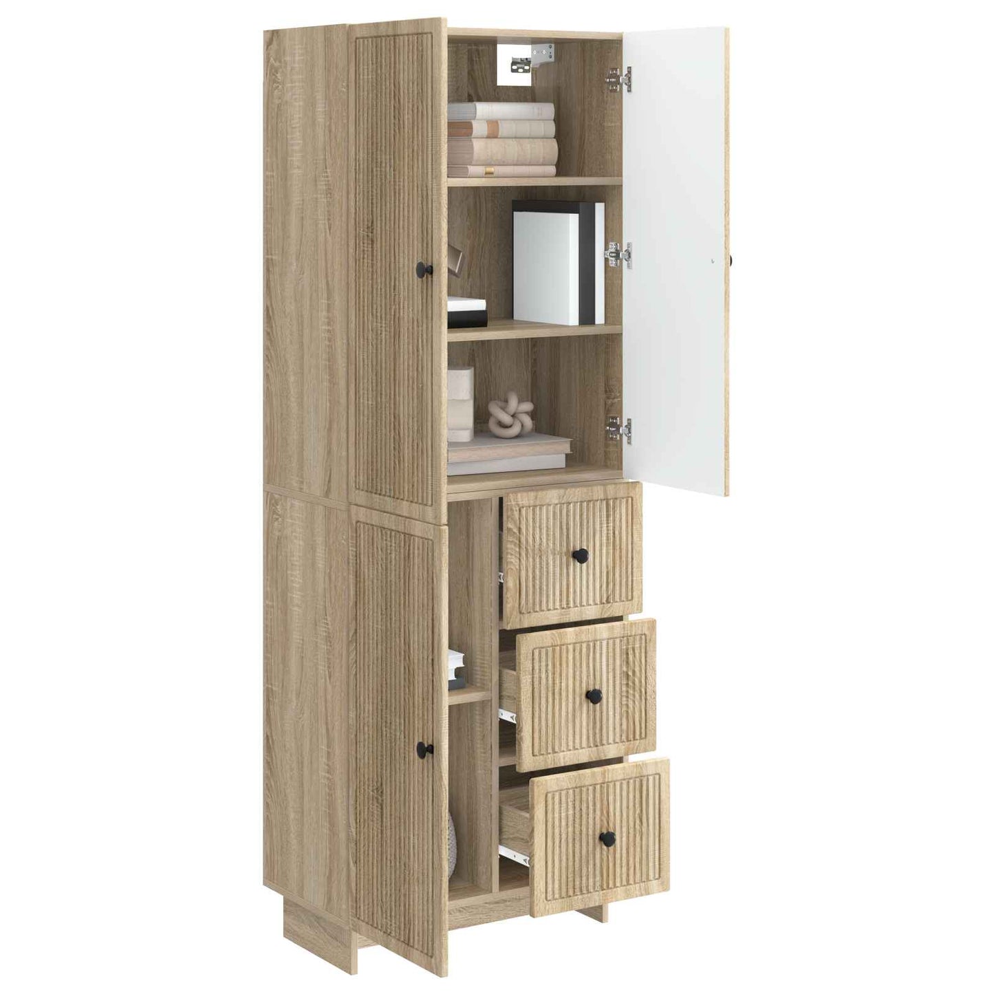 Skapsett 2 pcs 66 x 34,5 x 90 cm Konstruert tre