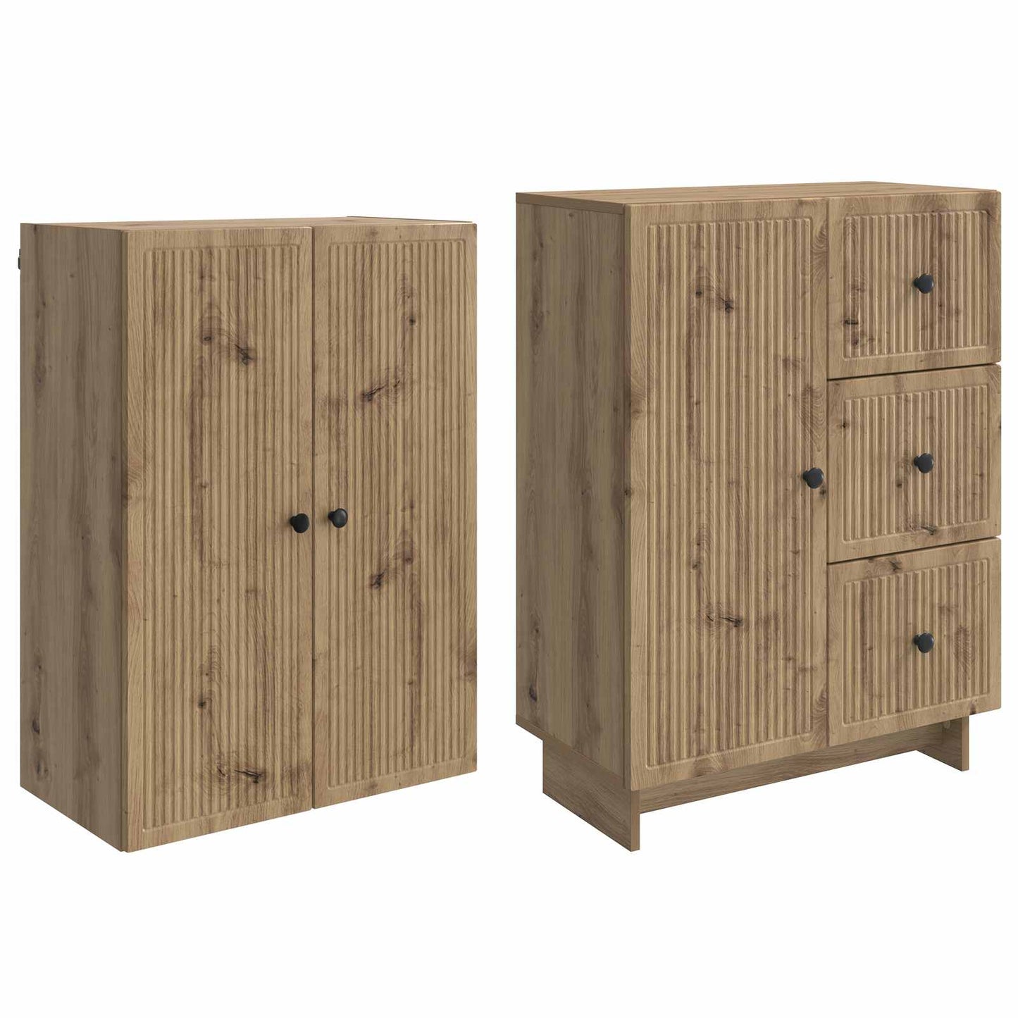 Skapsett 2 pcs 66 x 34,5 x 90 cm Konstruert tre