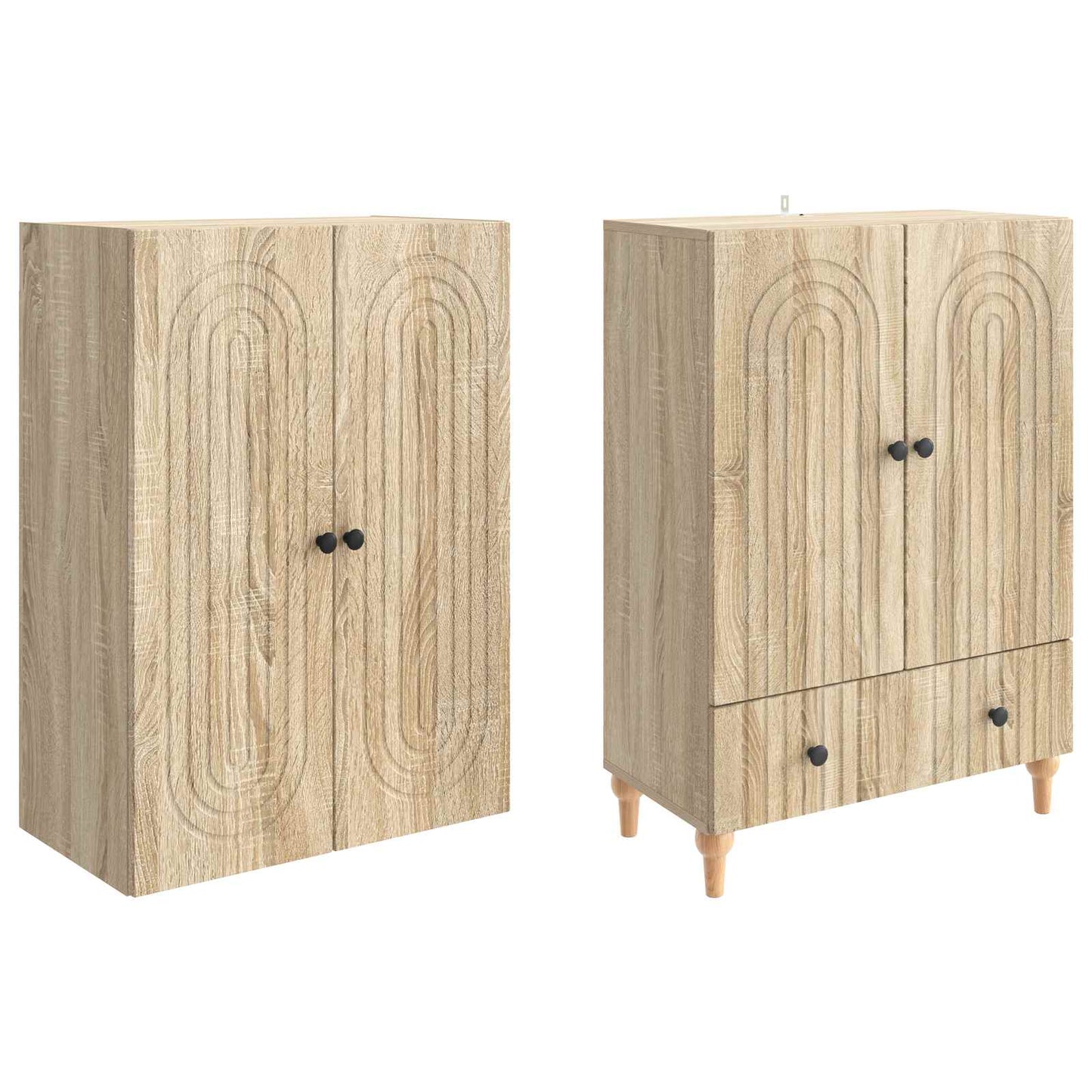 Skapsett 2 pcs 66 x 34,5 x 95 cm Konstruert tre