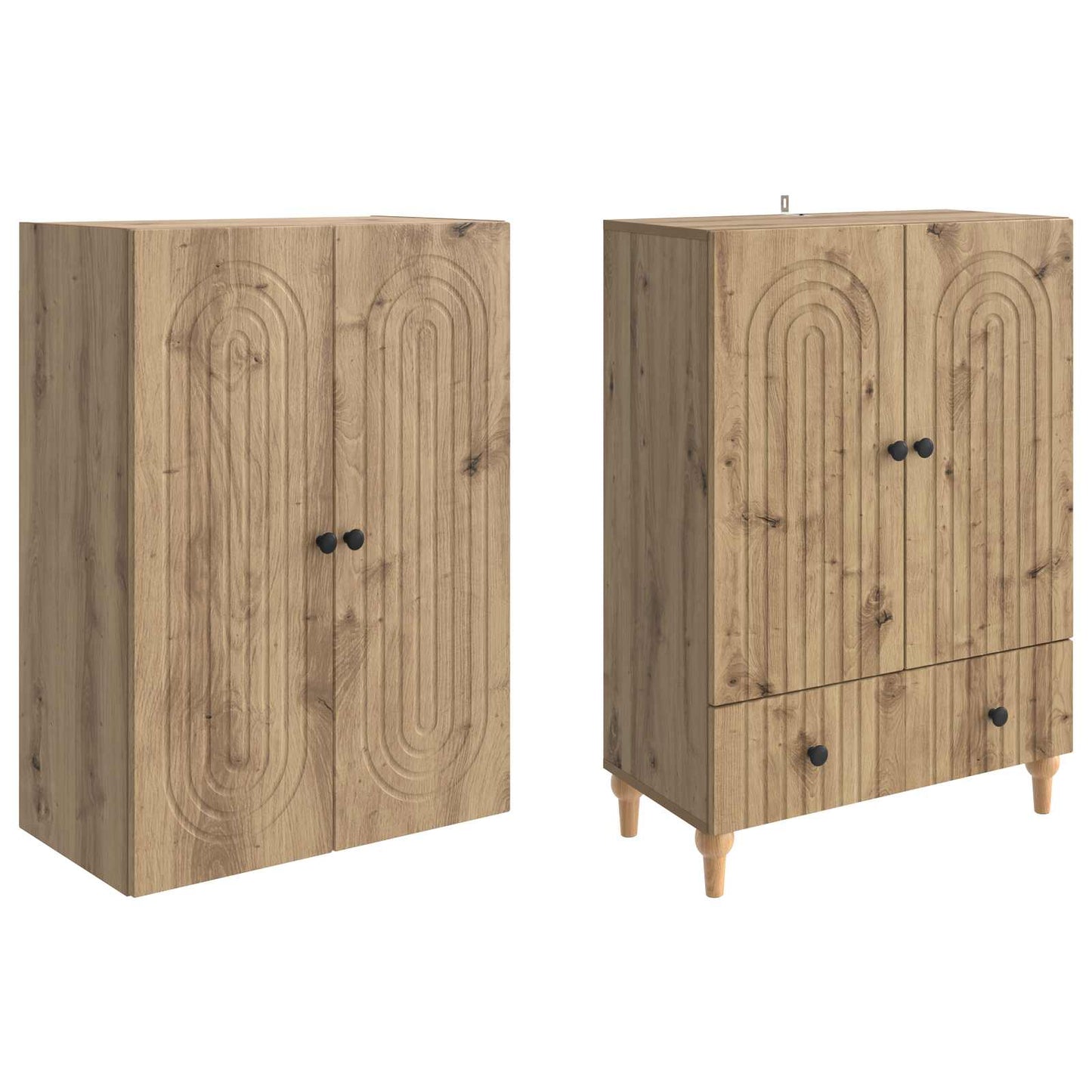 Skapsett 2 pcs 66 x 34,5 x 95 cm Konstruert tre
