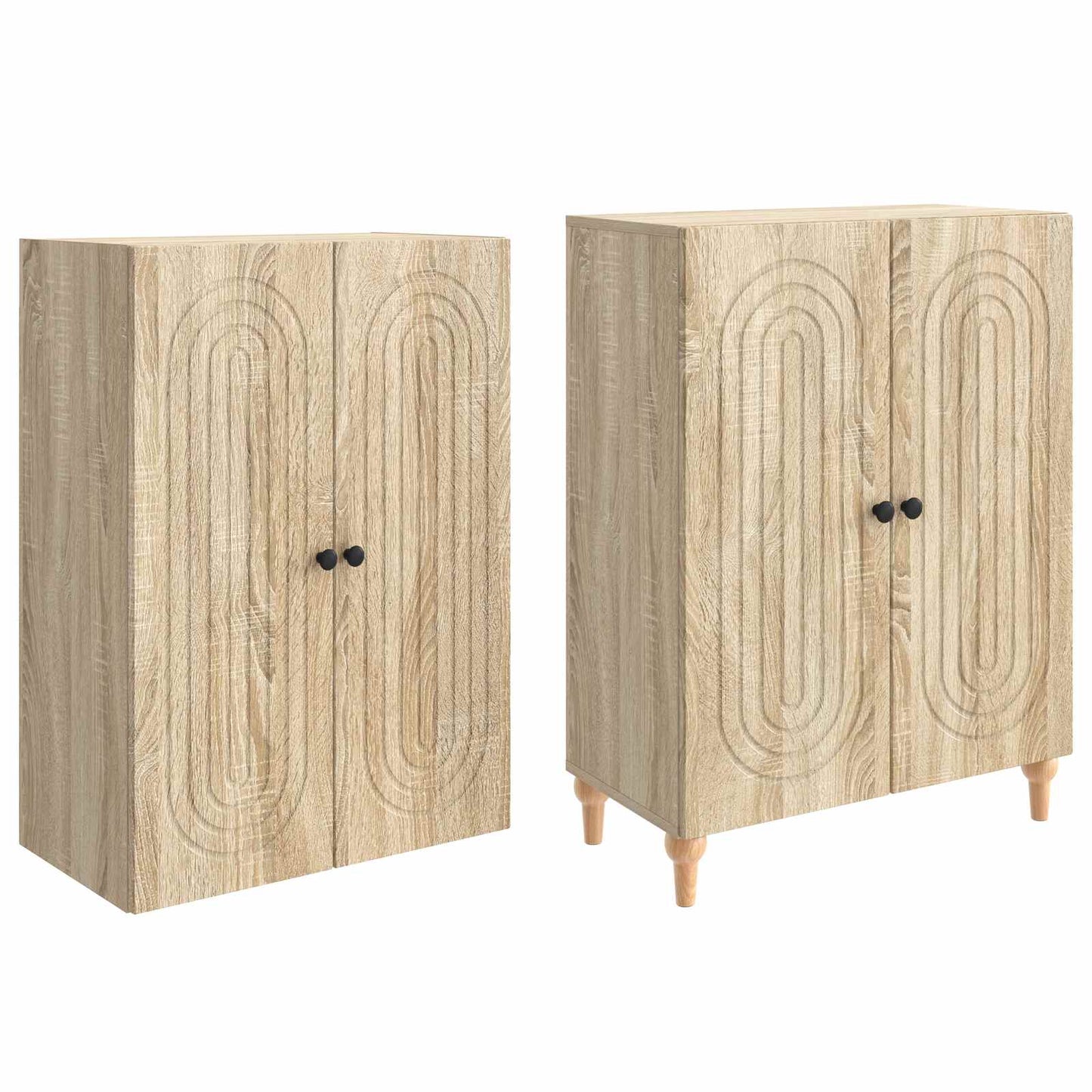 Skapsett 2 pcs 66 x 34,5 x 90 cm Konstruert tre