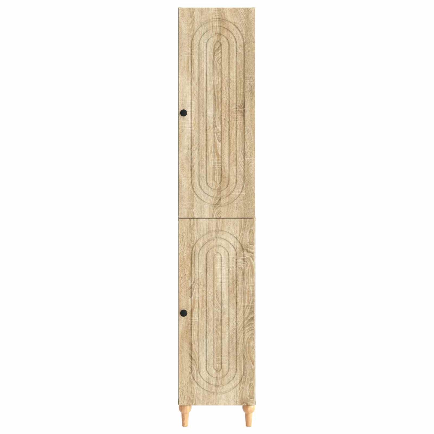 Skapsett 2 pcs Sonoma eik Konstruert tre