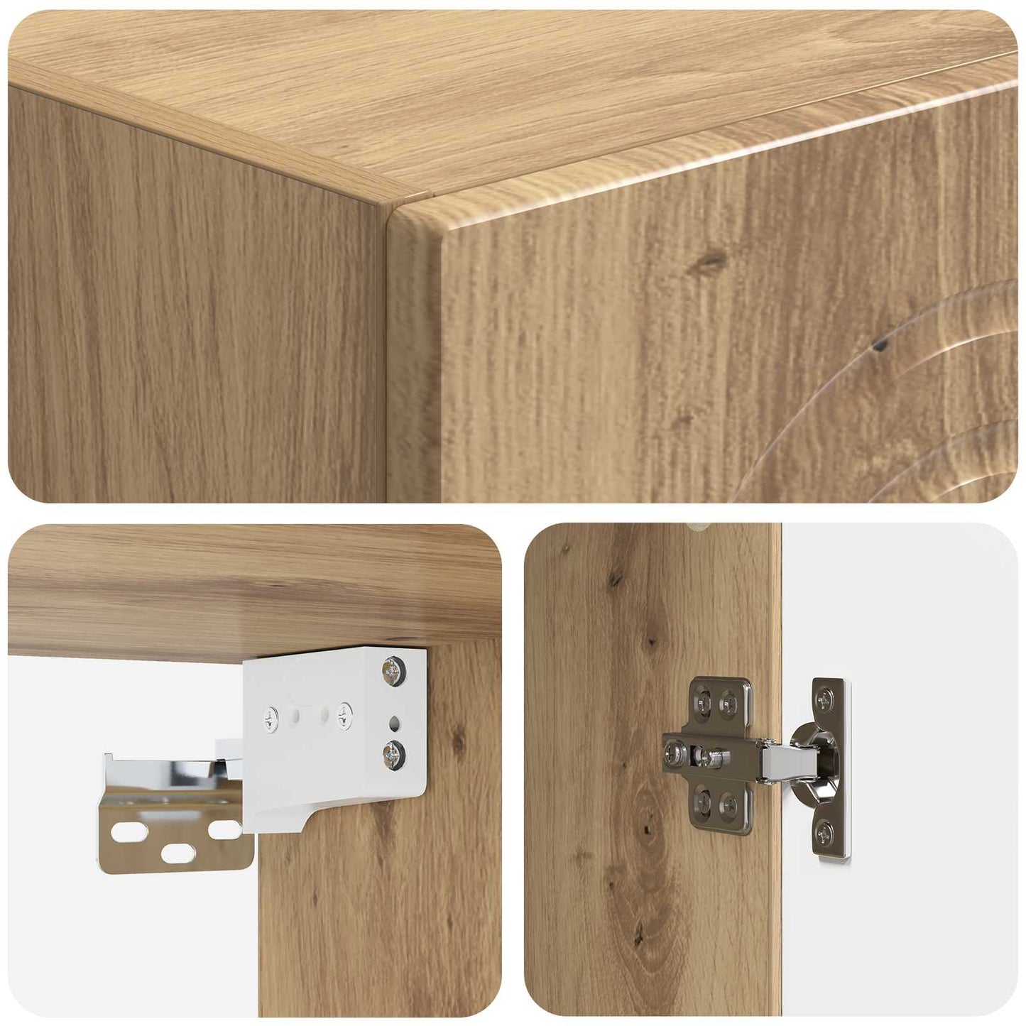 Skapsett 2 pcs Artisan eik Konstruert tre