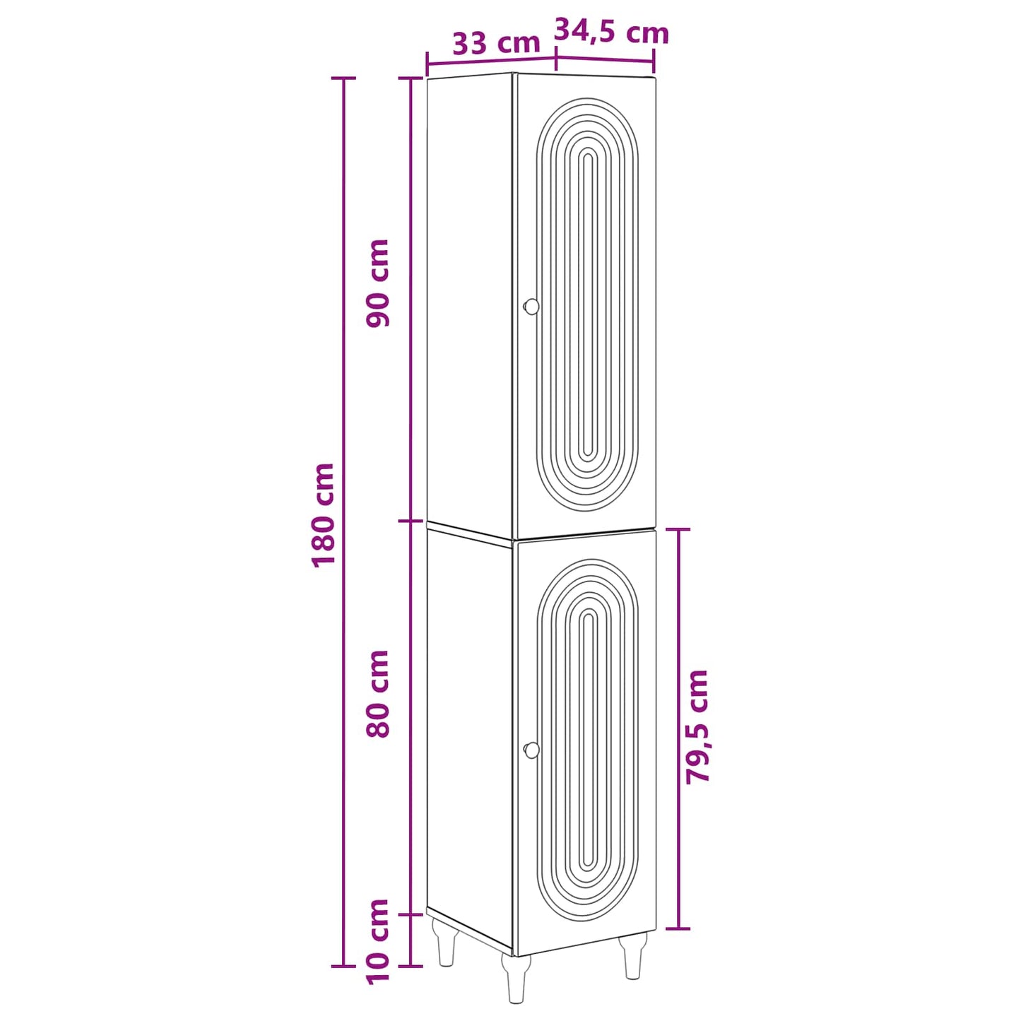 Skapsett 2 pcs Artisan eik Konstruert tre