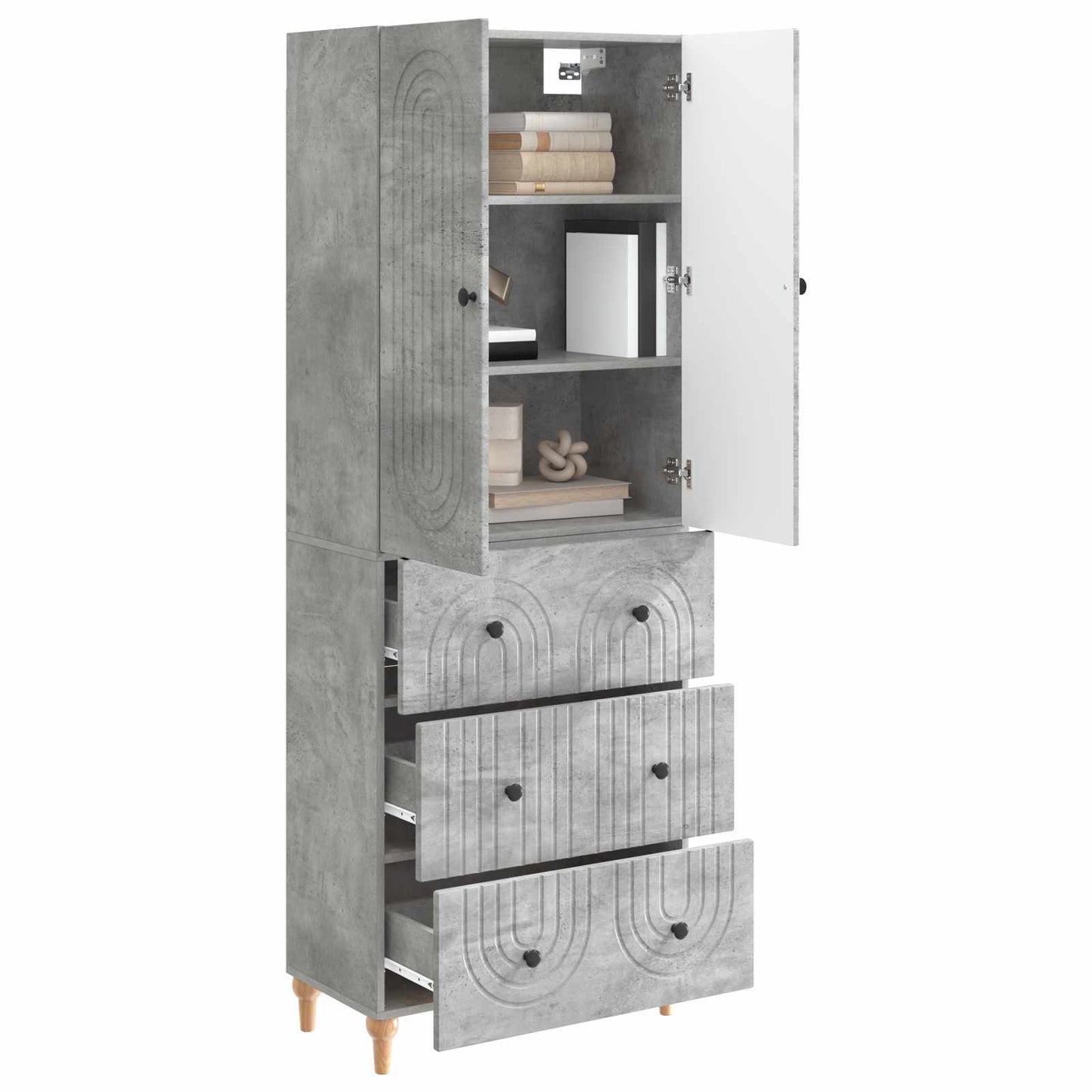 Skapsett 2 pcs 66 x 34,5 x 90 cm Konstruert tre