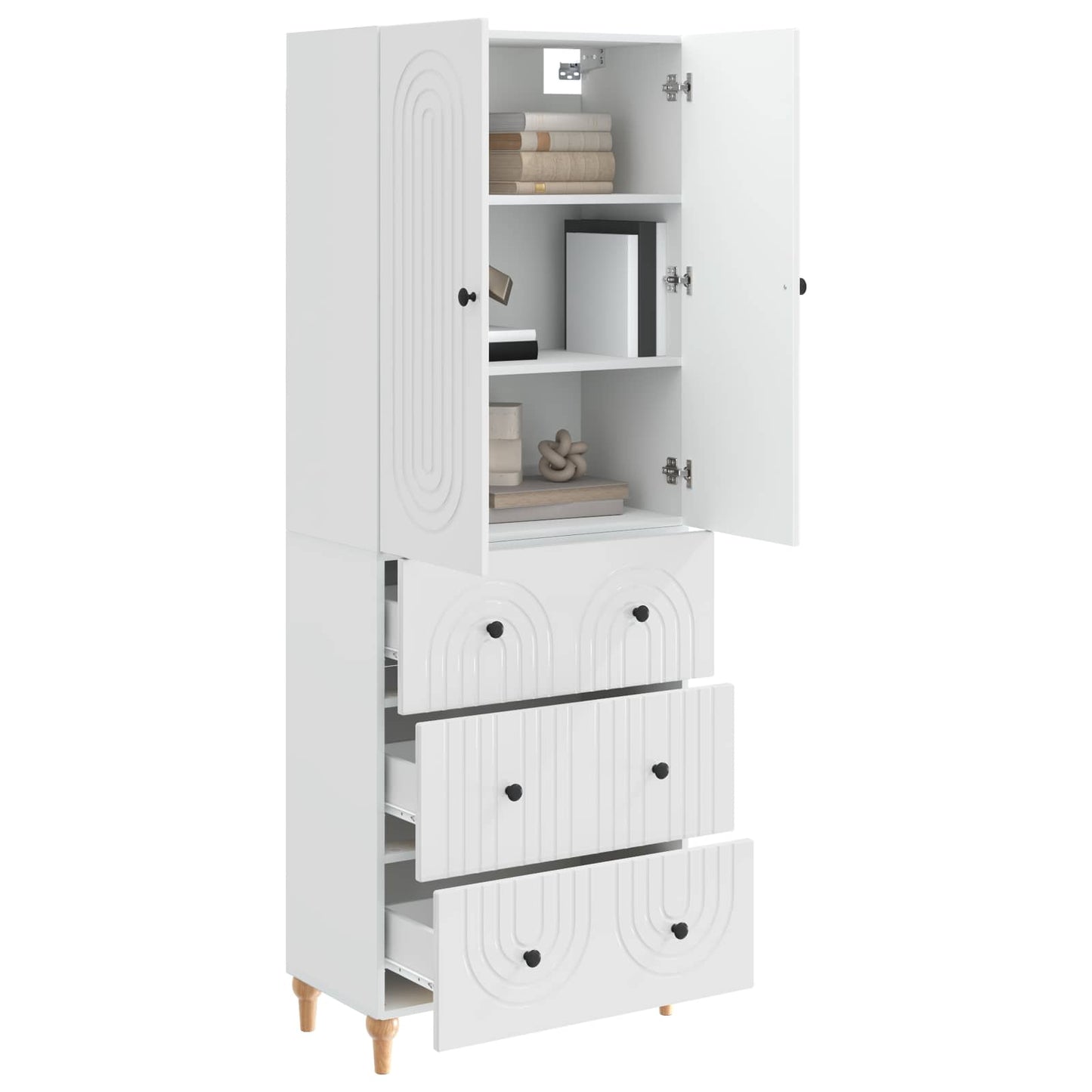 Skapsett 2 pcs 66 x 34,5 x 90 cm Konstruert tre