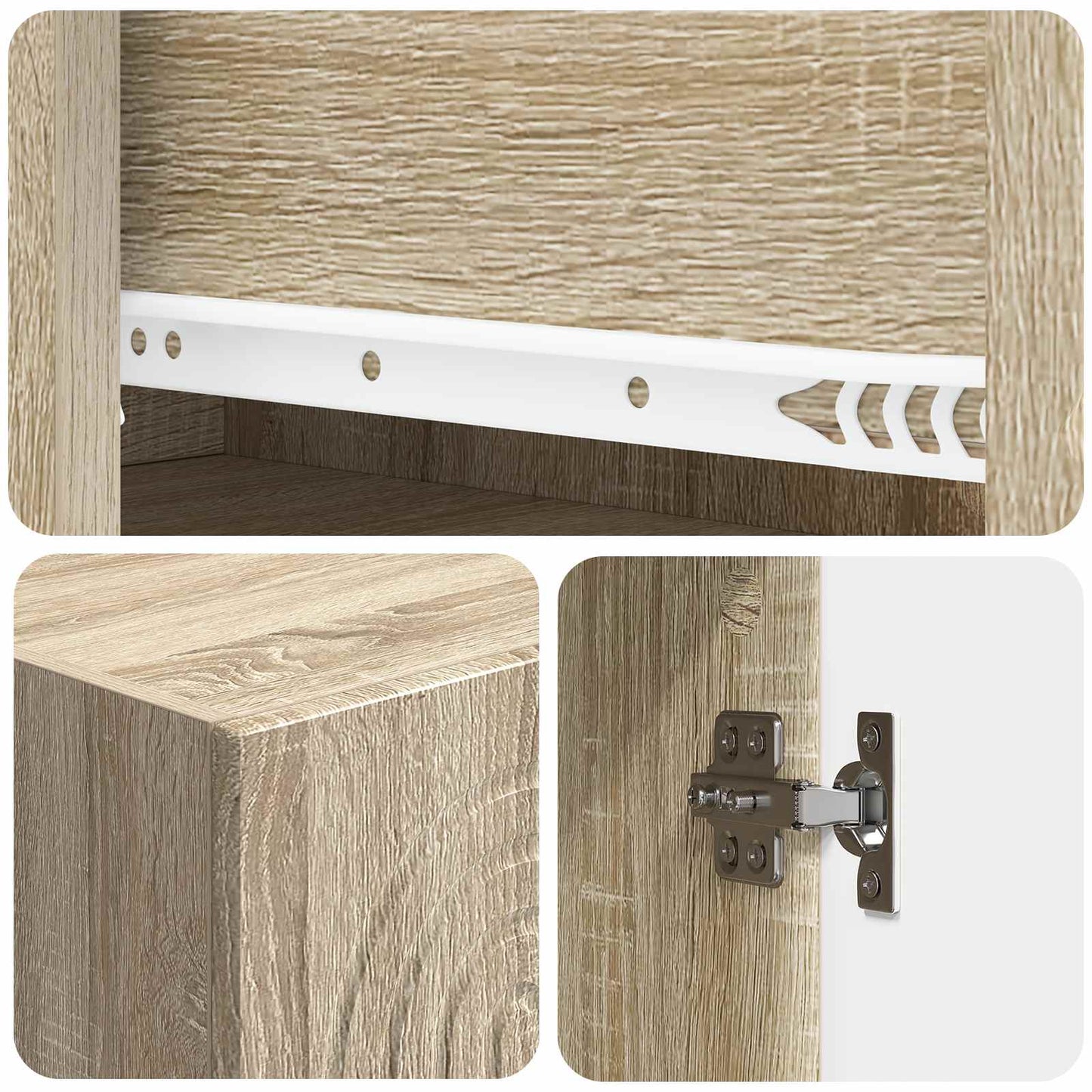 Skapsett 2 pcs 33 x 34,5 x 90 cm Konstruert tre