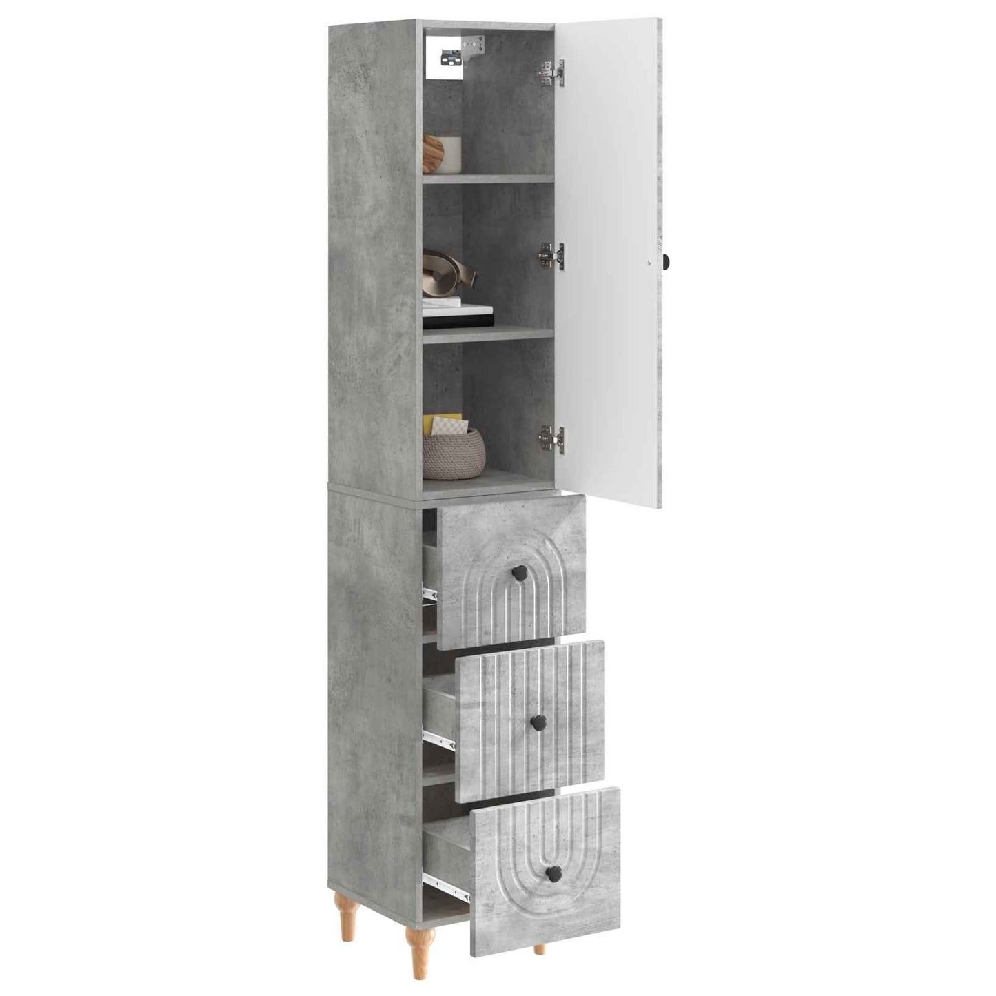 Skapsett 2 pcs 33 x 34,5 x 90 cm Konstruert tre
