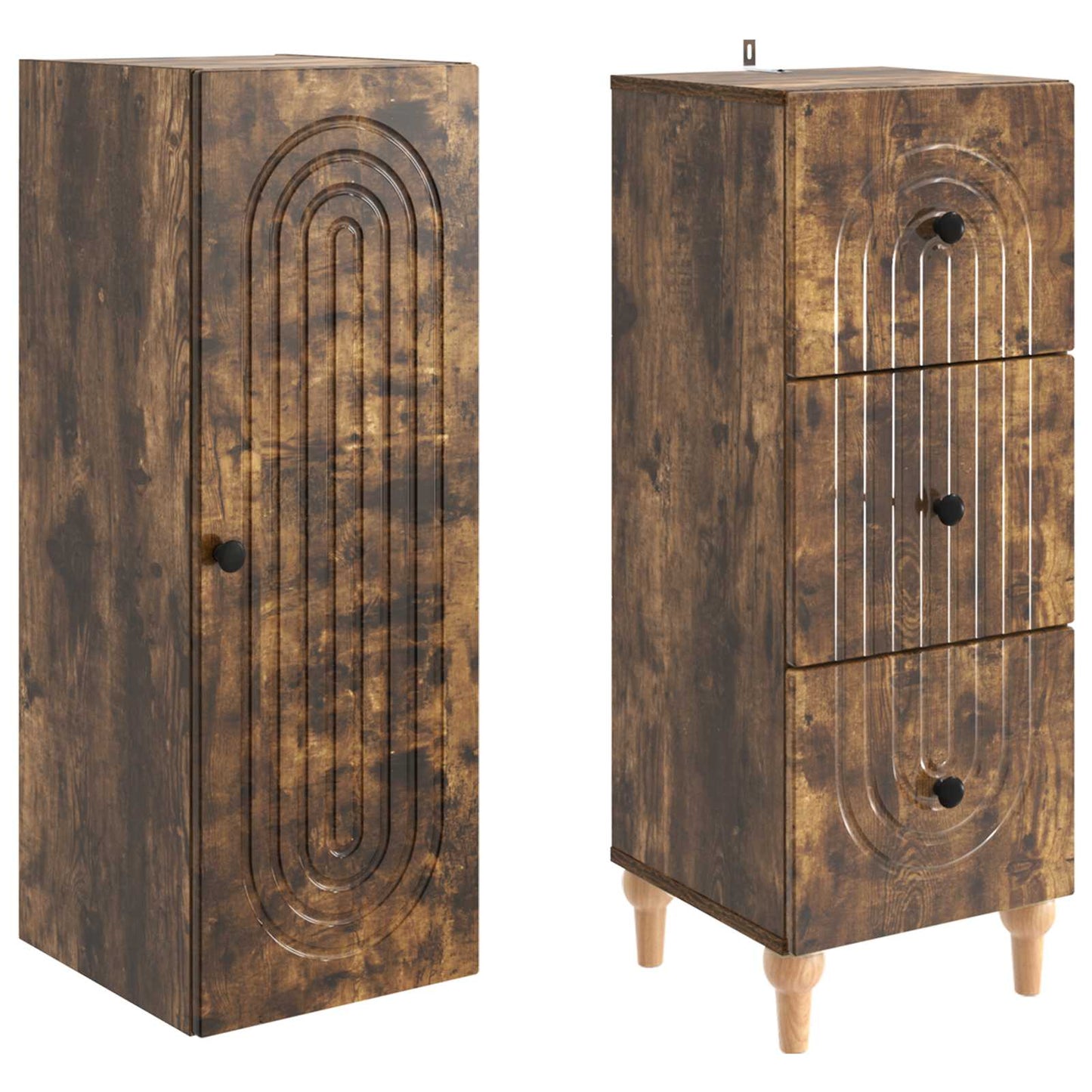 Skapsett 2 pcs 33 x 34,5 x 90 cm Konstruert tre