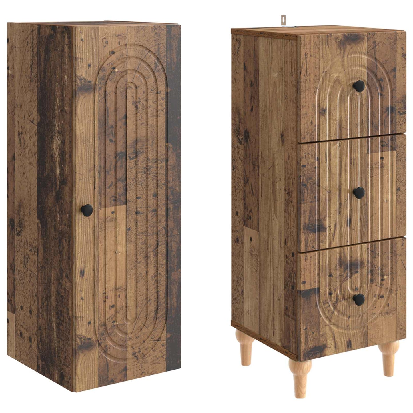 Skapsett 2 pcs 33 x 34,5 x 90 cm Konstruert tre