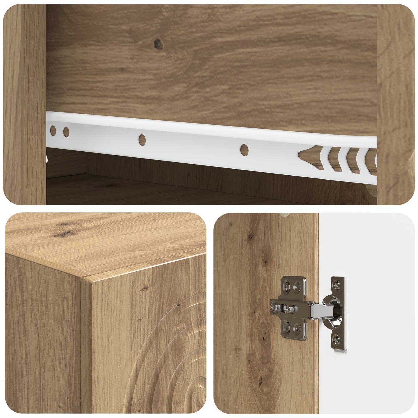 Skapsett 2 pcs 33 x 34,5 x 90 cm Konstruert tre