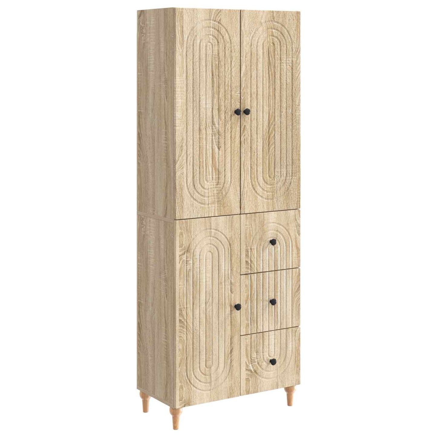 Skapsett 2 pcs 66 x 34,5 x 90 cm Konstruert tre