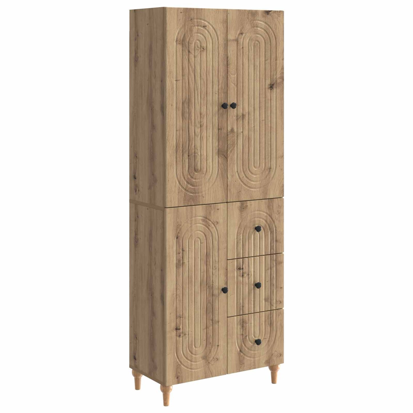Skapsett 2 pcs 66 x 34,5 x 90 cm Konstruert tre