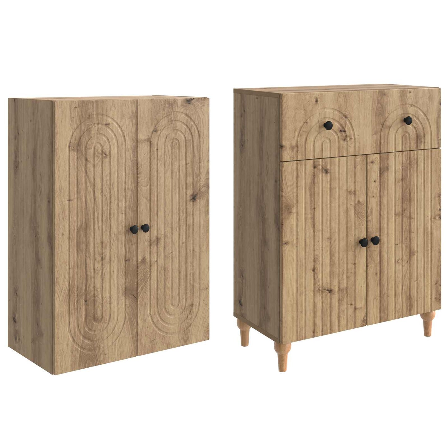 Skapsett 2 pcs 66 x 34,5 x 90 cm Konstruert tre