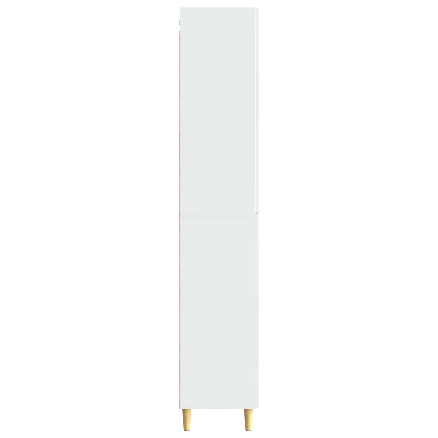 Skapsett 2 pcs Høgglans hvit 66 x 34,5 x 95 cm Konstruert tre