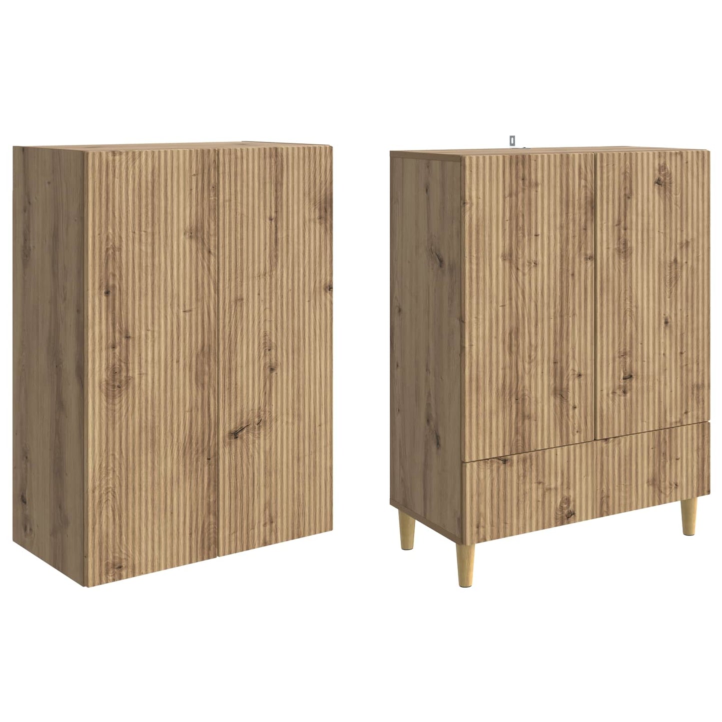 Skapsett 2 pcs Artisan eik 66 x 34,5 x 95 cm Konstruert tre