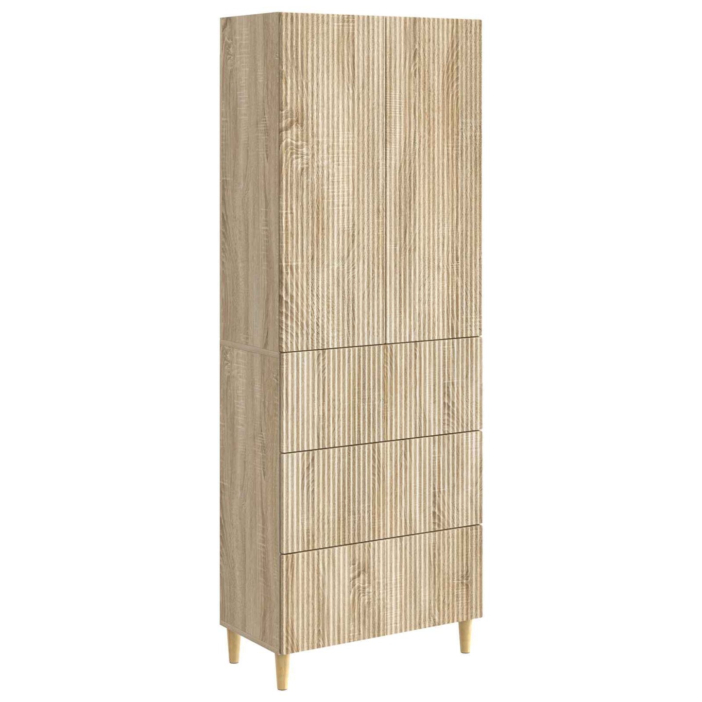 Skapsett 2 pcs Sonoma eik 66 x 34,5 x 90 cm Konstruert tre
