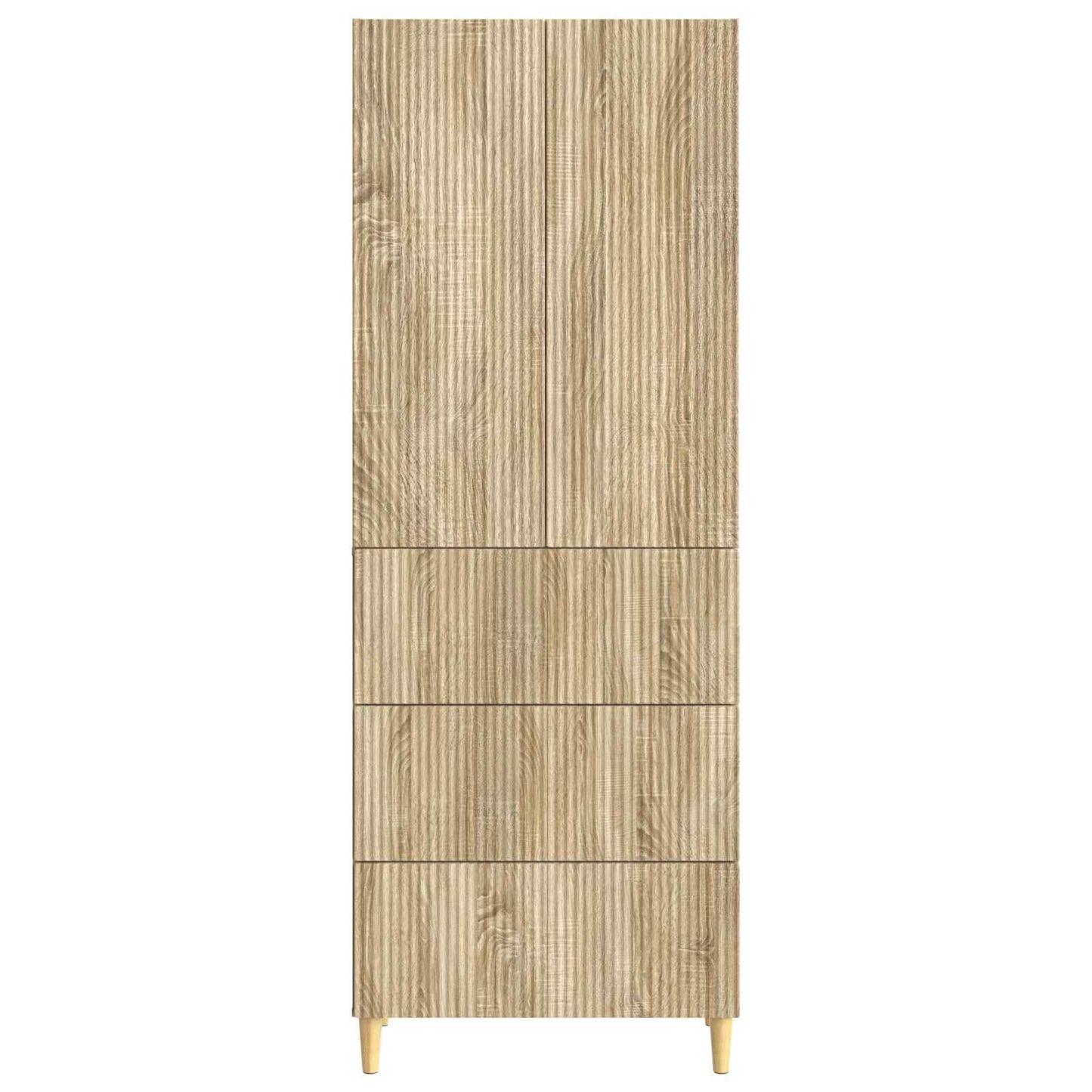 Skapsett 2 pcs Sonoma eik 66 x 34,5 x 90 cm Konstruert tre