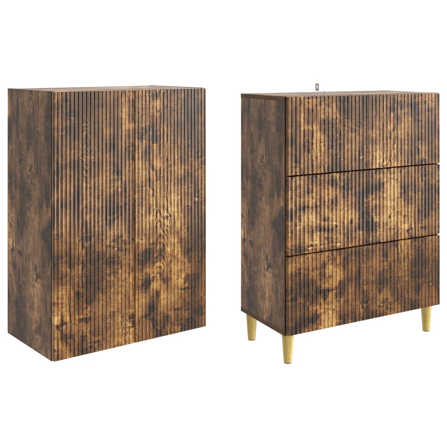 Skapsett 2 pcs 66 x 34,5 x 90 cm Konstruert tre