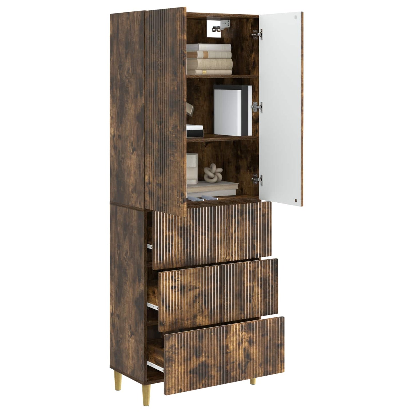 Skapsett 2 pcs 66 x 34,5 x 90 cm Konstruert tre