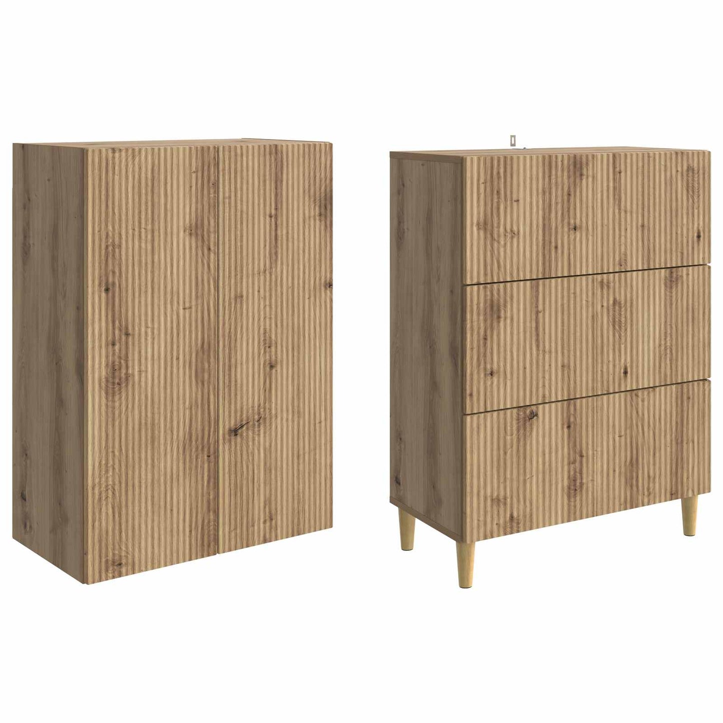 Skapsett 2 pcs 66 x 34,5 x 90 cm Konstruert tre