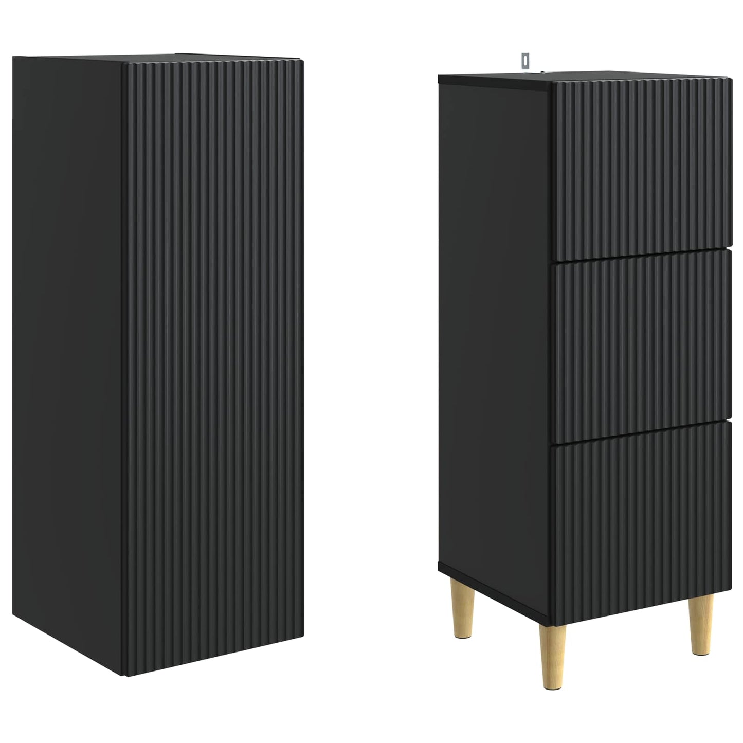 Skapsett 2 pcs 33 x 34,5 x 90 cm Konstruert tre