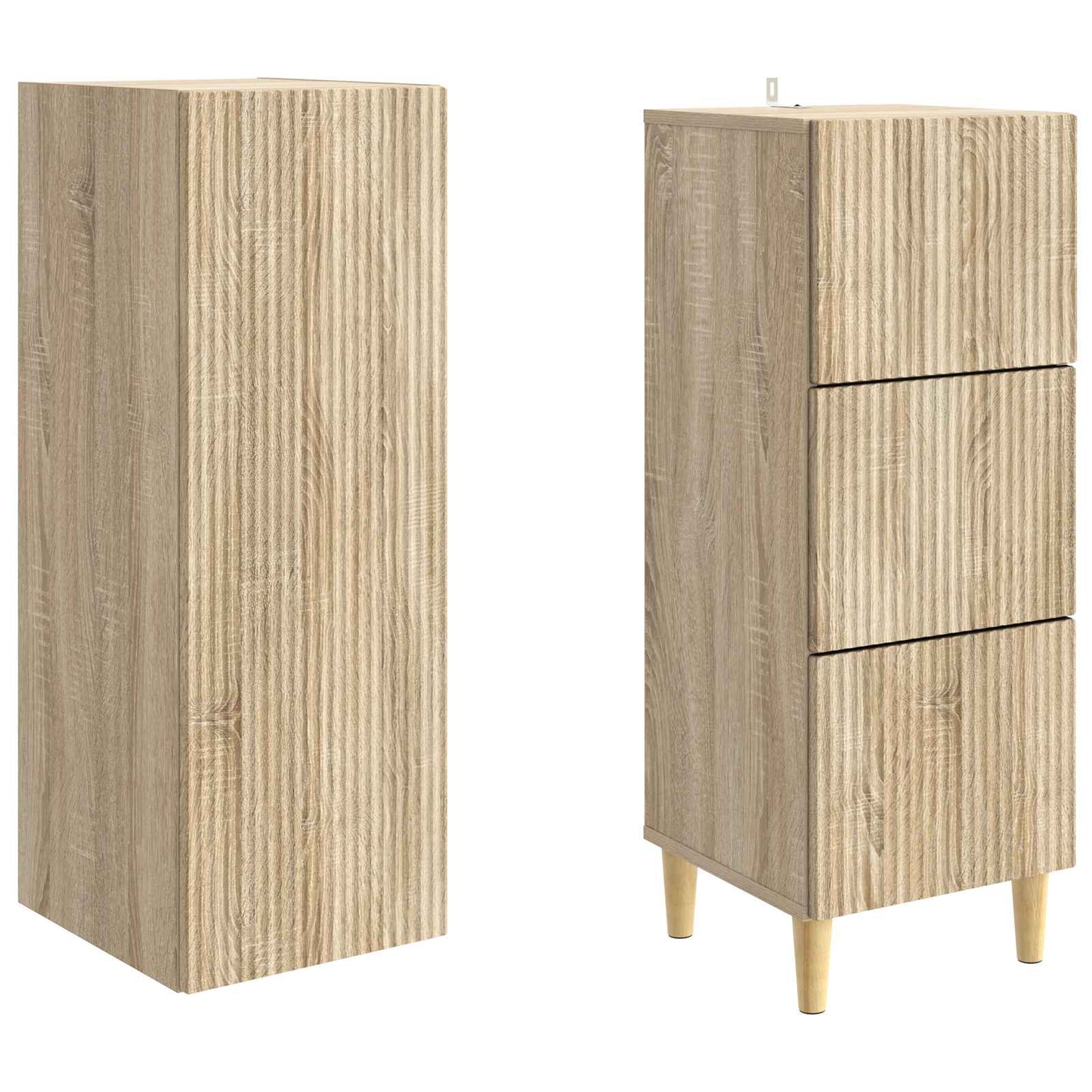 Skapsett 2 pcs 33 x 34,5 x 90 cm Konstruert tre