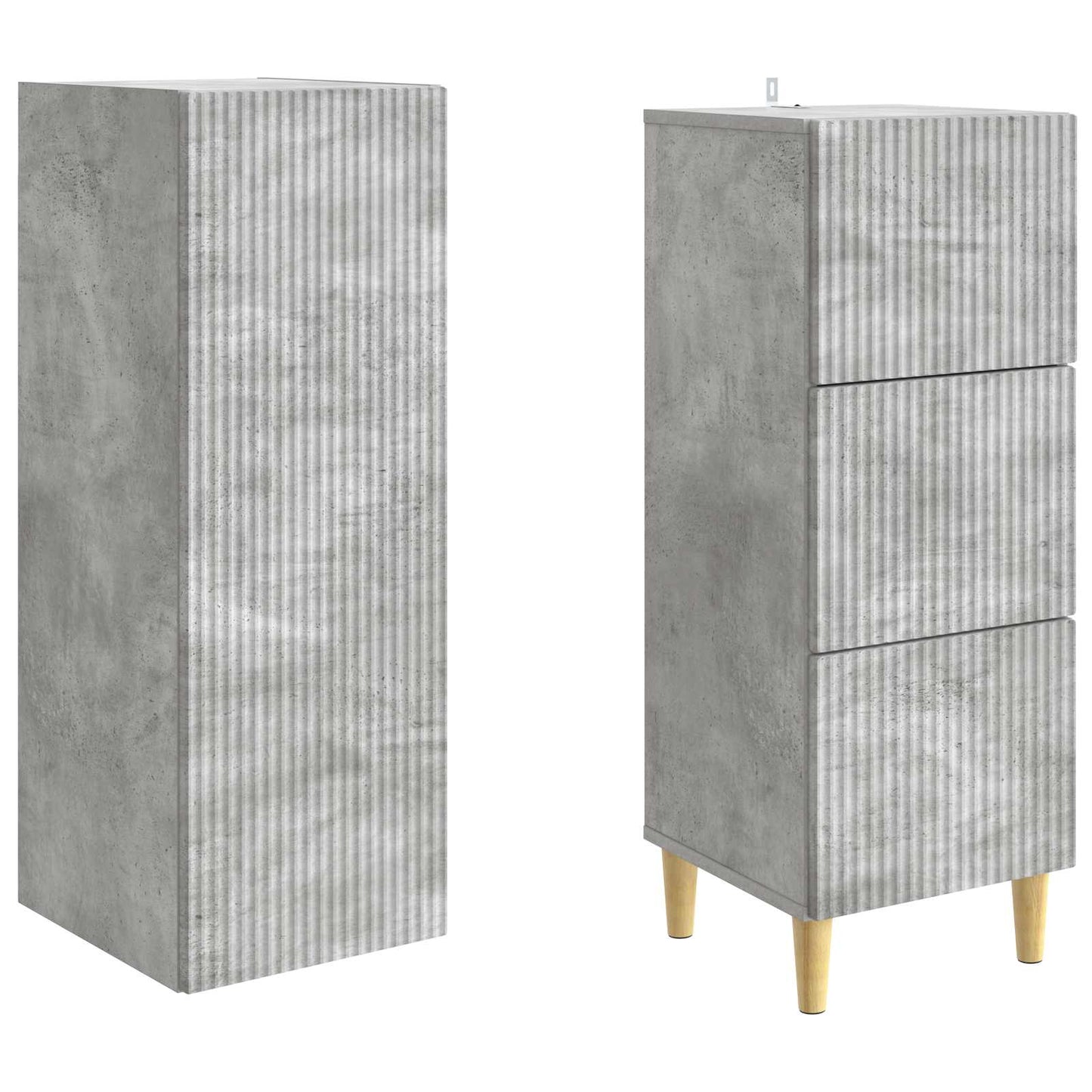 Skapsett 2 pcs 33 x 34,5 x 90 cm Konstruert tre