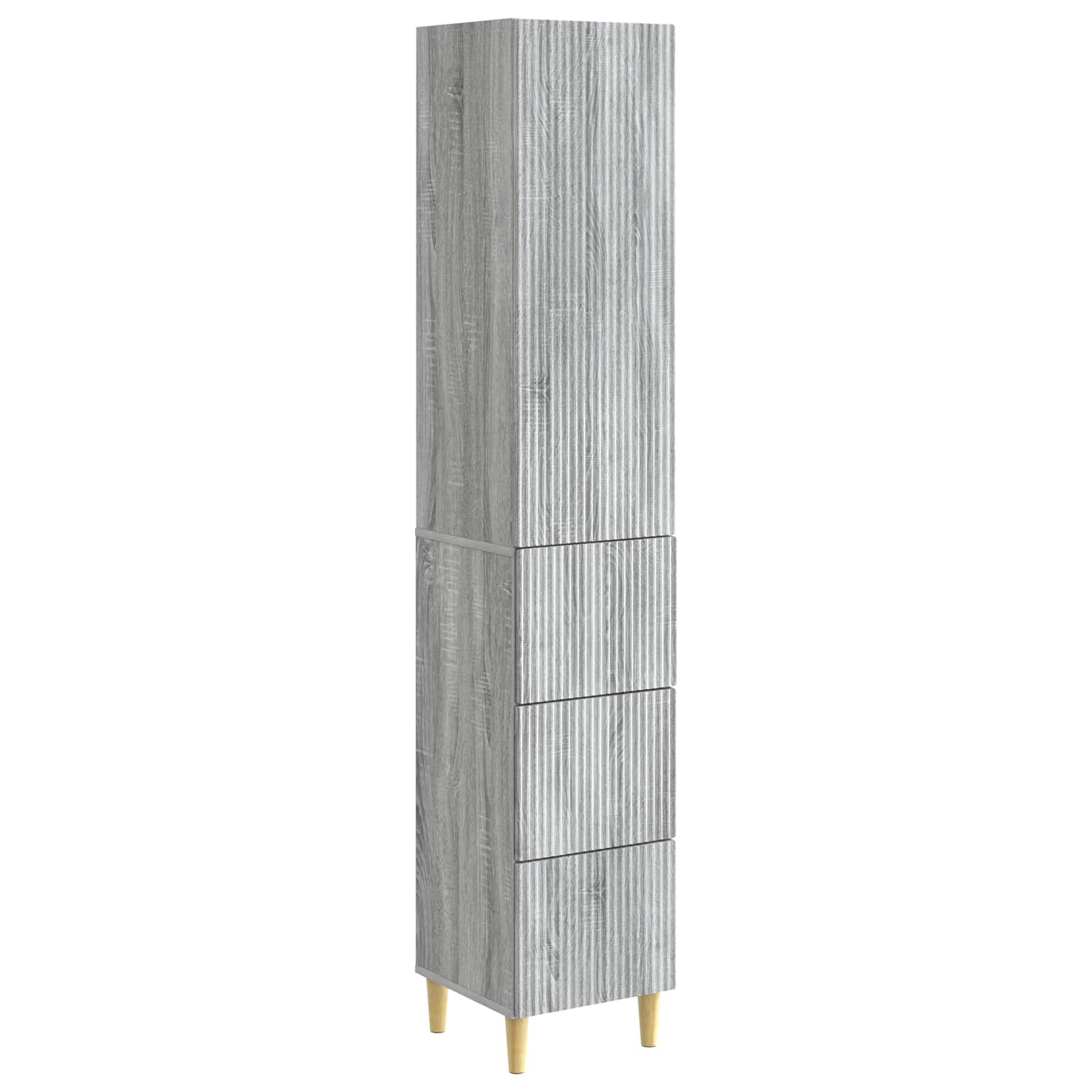 Skapsett 2 pcs Grå Sonoma 33 x 34,5 x 90 cm Konstruert tre