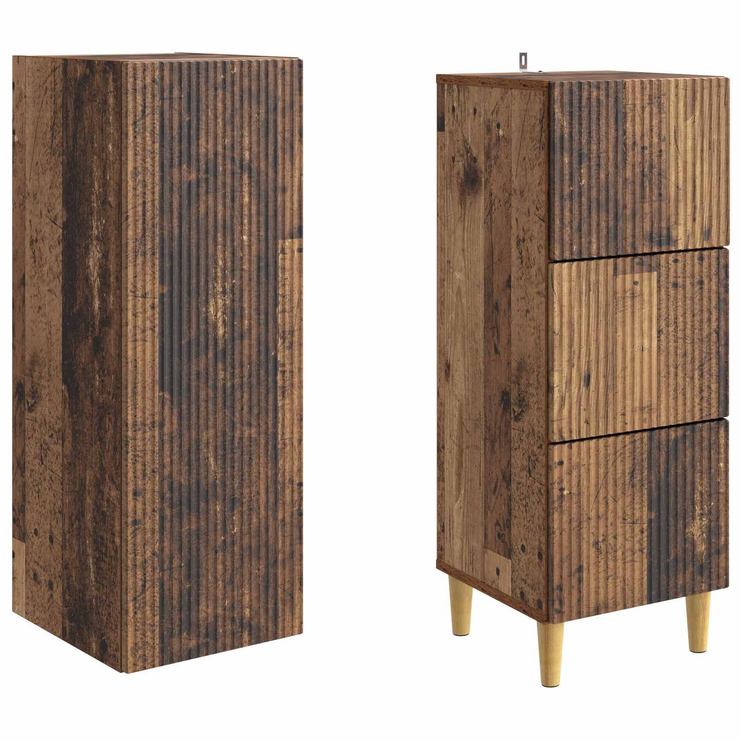 Skapsett 2 pcs 33 x 34,5 x 90 cm Konstruert tre