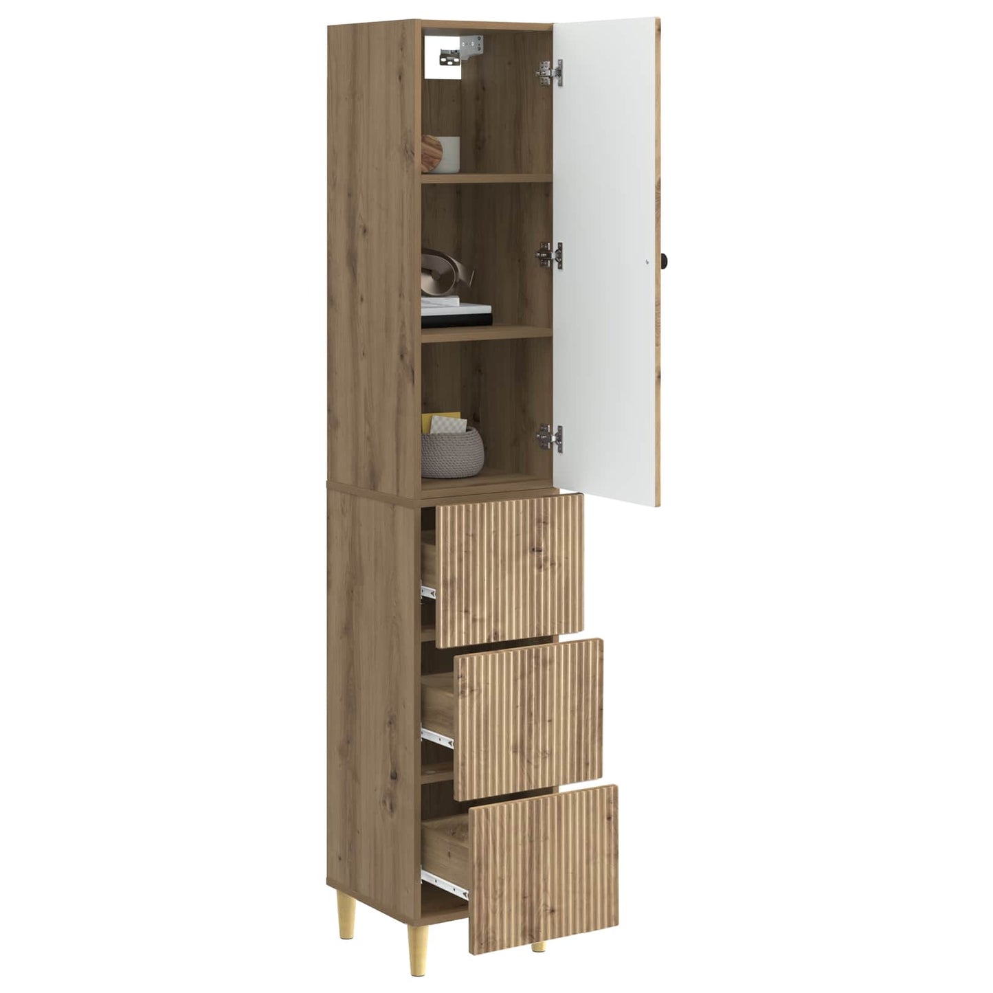 Skapsett 2 pcs 33 x 34,5 x 90 cm Konstruert tre
