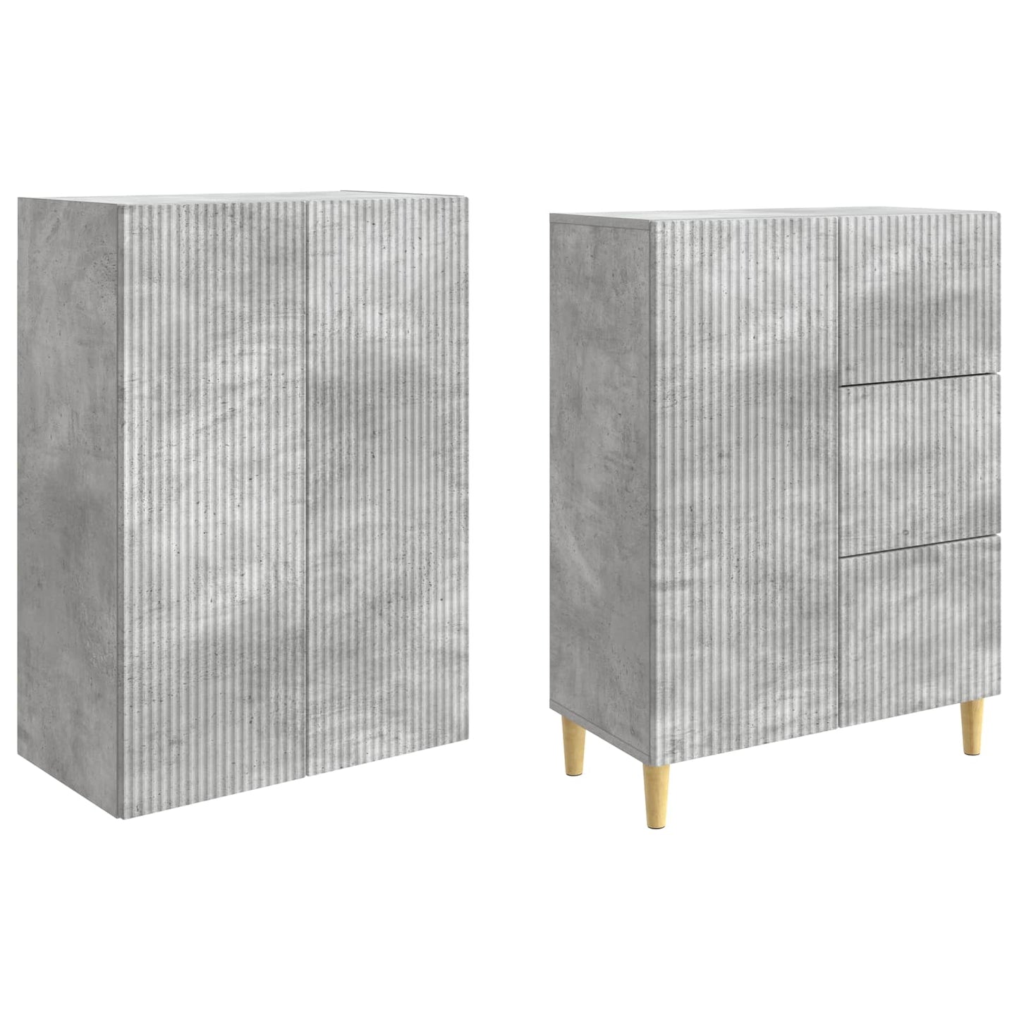Skapsett 2 pcs 66 x 34,5 x 90 cm Konstruert tre