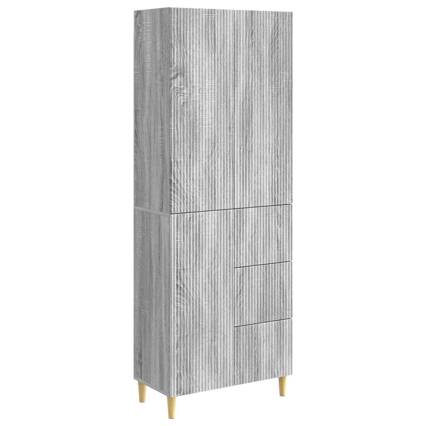 Skapsett 2 pcs Grå Sonoma 66 x 34,5 x 90 cm Konstruert tre