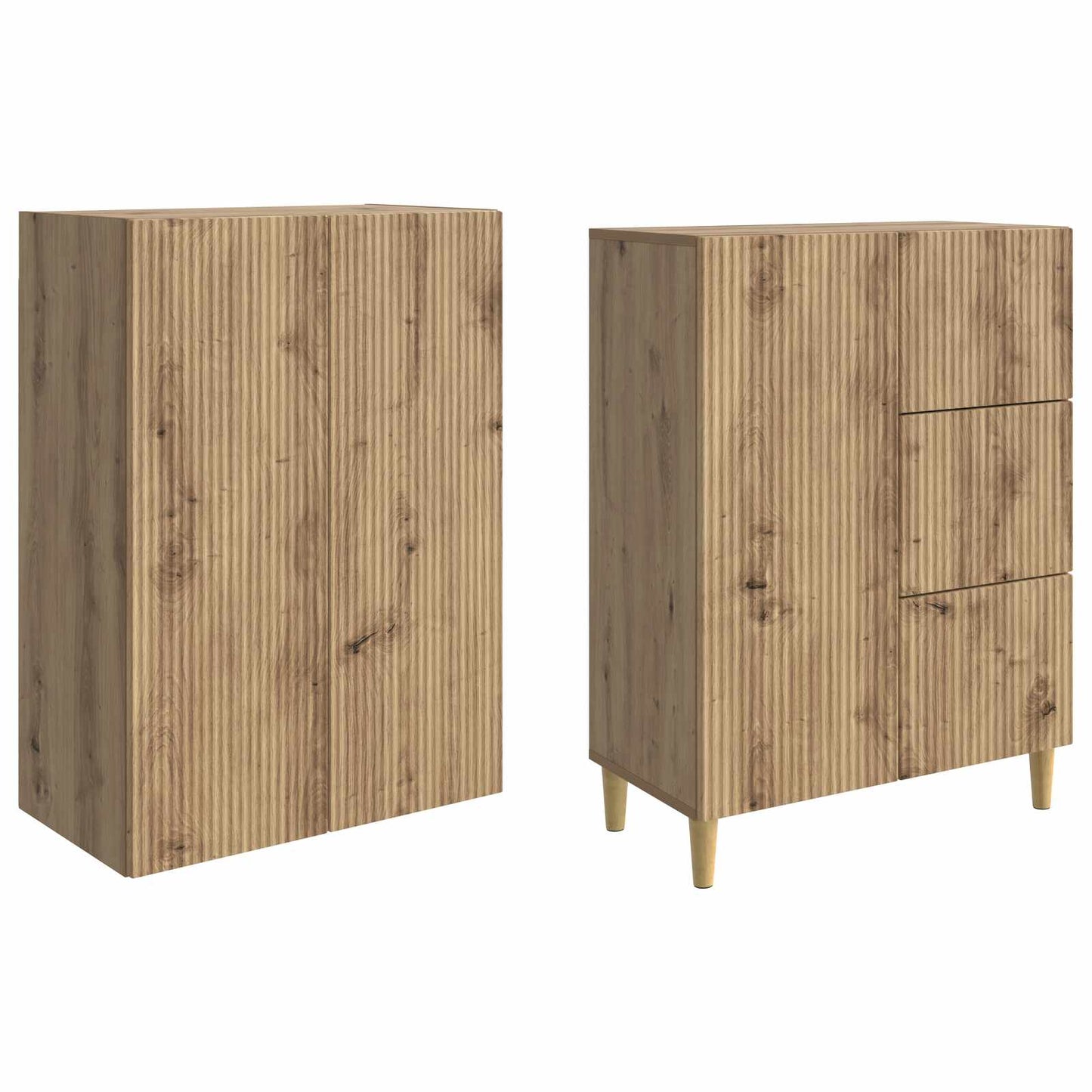 Skapsett 2 pcs 66 x 34,5 x 90 cm Konstruert tre