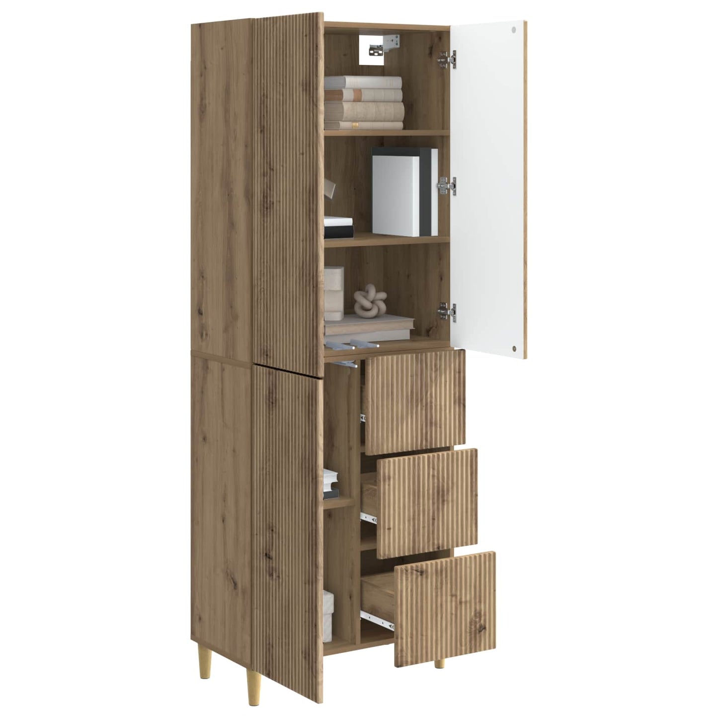 Skapsett 2 pcs 66 x 34,5 x 90 cm Konstruert tre