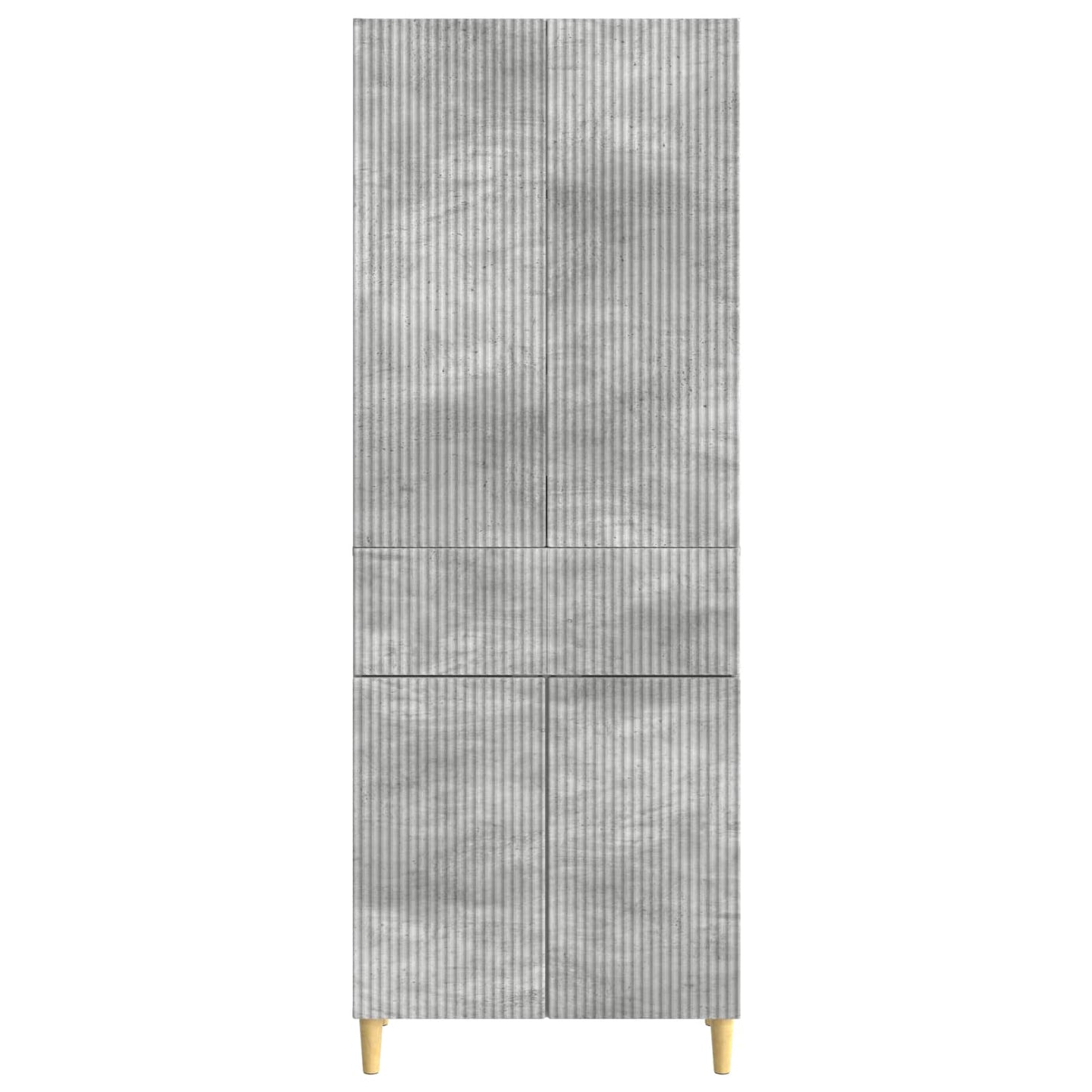 Skapsett 2 pcs Betonggrå 66 x 34,5 x 90 cm Konstruert tre
