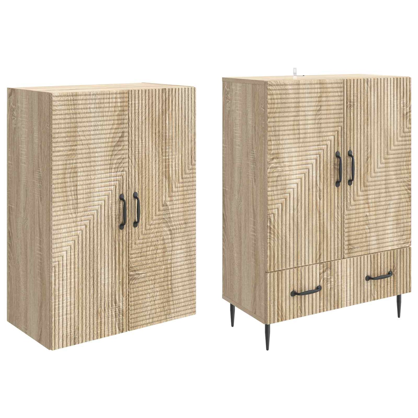 Skapsett 2 pcs 66 x 34,5 x 95 cm Konstruert tre