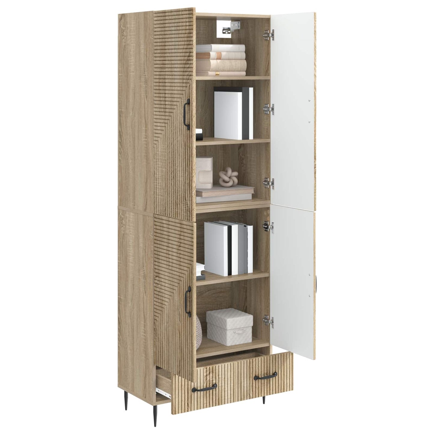 Skapsett 2 pcs 66 x 34,5 x 95 cm Konstruert tre