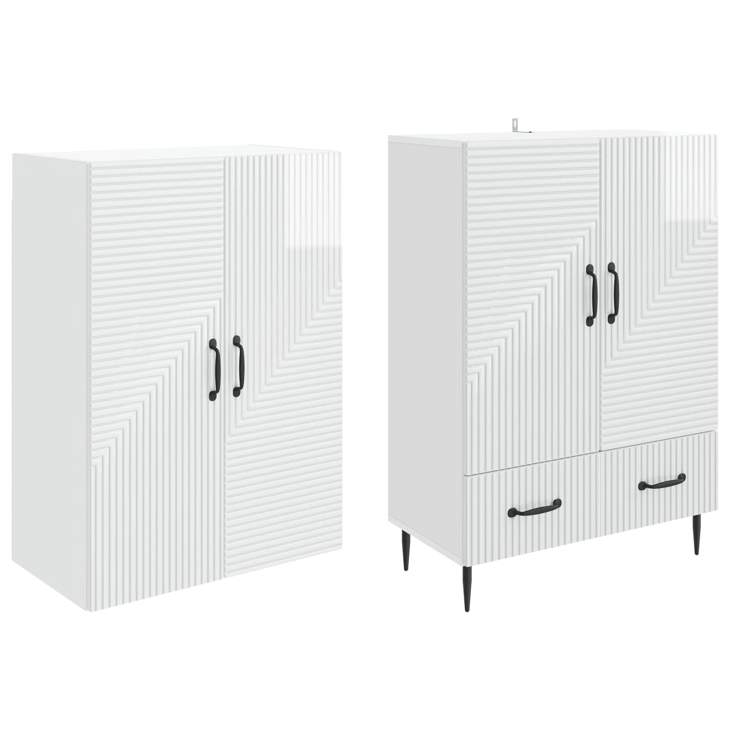 Skapsett 2 pcs 66 x 34,5 x 95 cm Konstruert tre