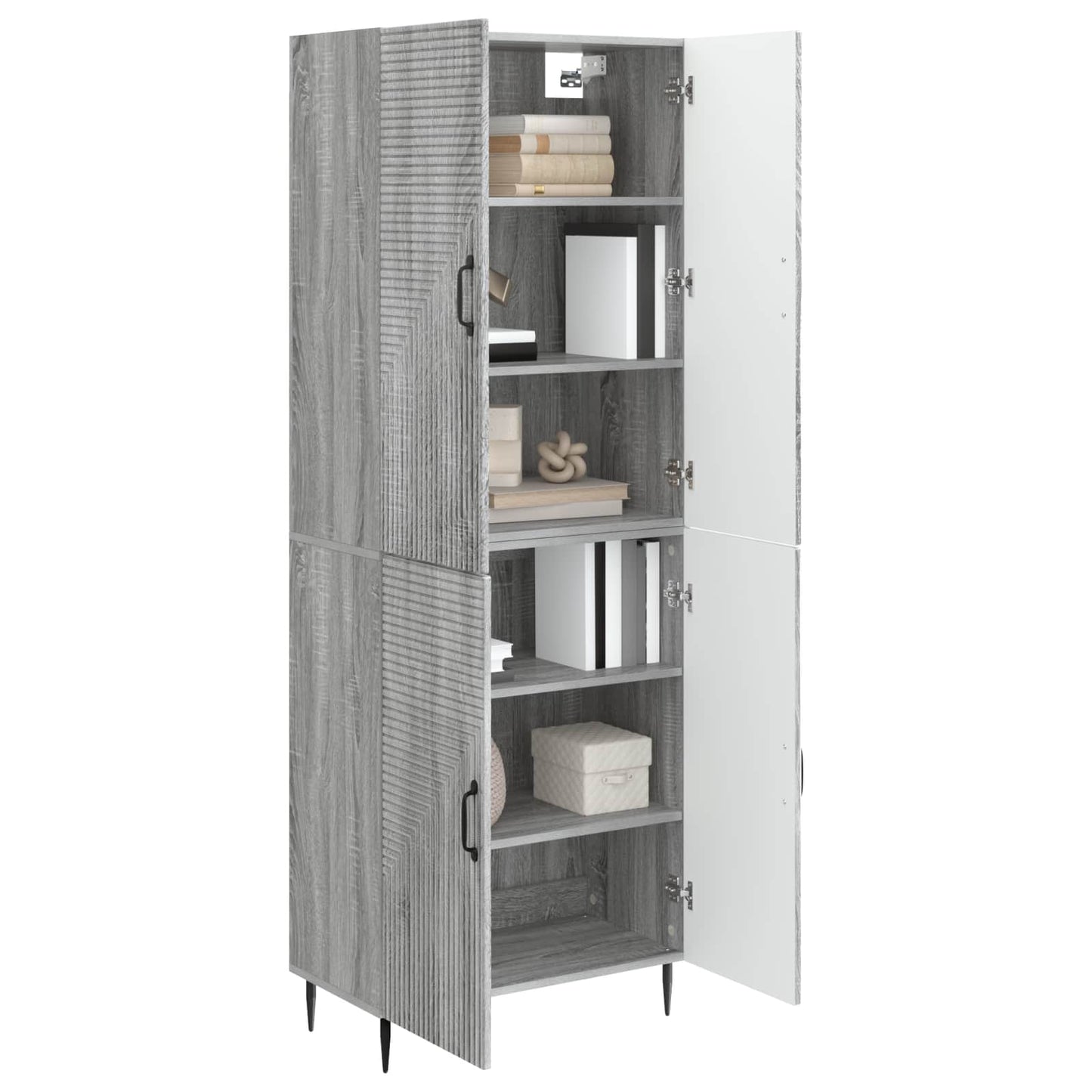 Skapsett 2 pcs Grå Sonoma 66 x 34,5 x 89,5 cm Konstruert tre