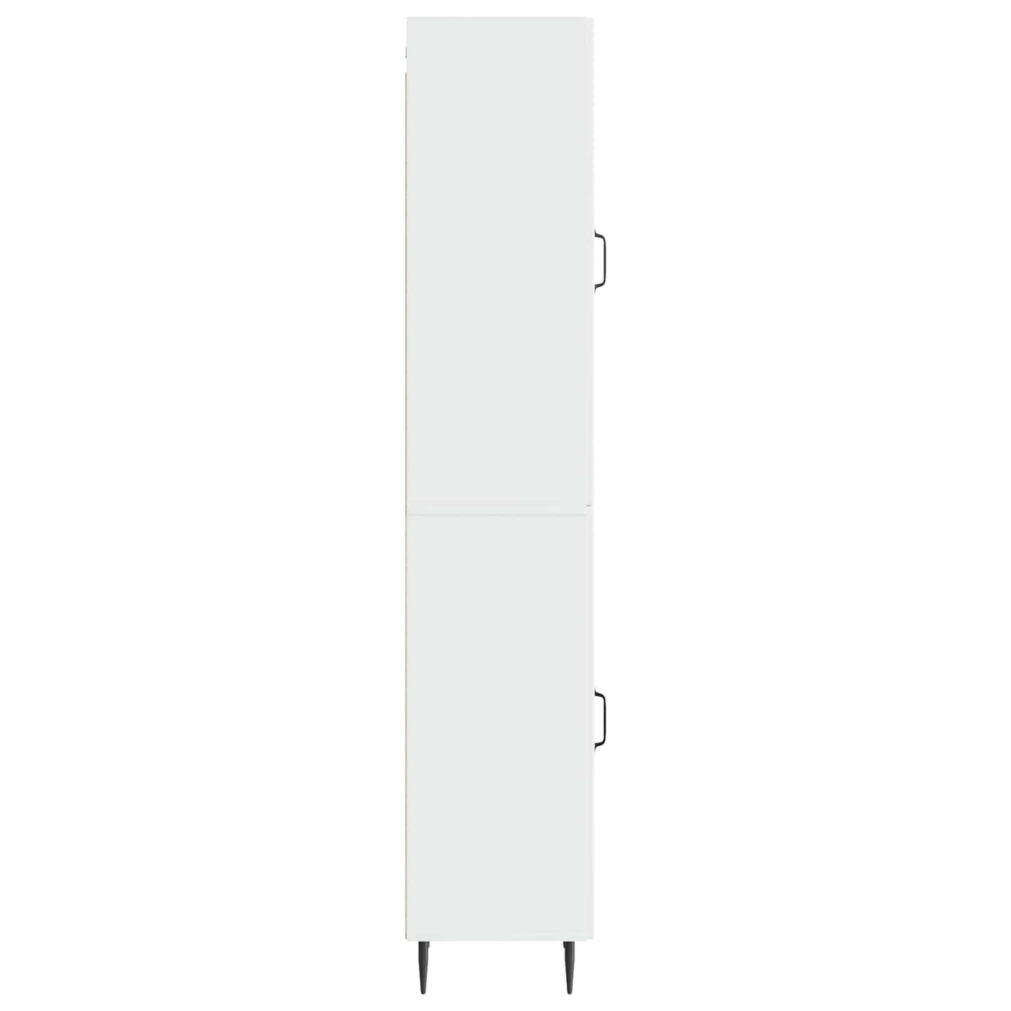 Skapsett 2 pcs Høgglans hvit 33 x 34,5 x 89,5 cm Konstruert tre