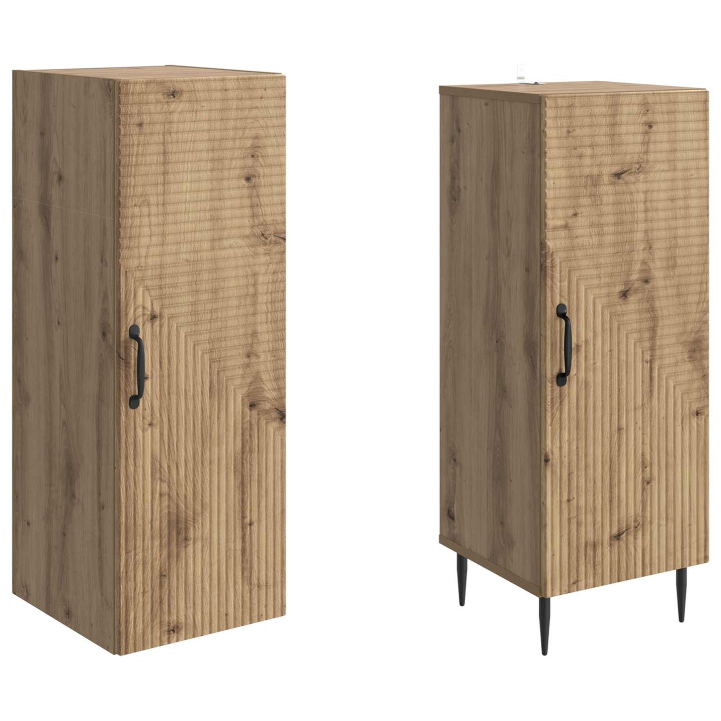 Skapsett 2 pcs Artisan eik 33 x 34,5 x 89,5 cm Konstruert tre
