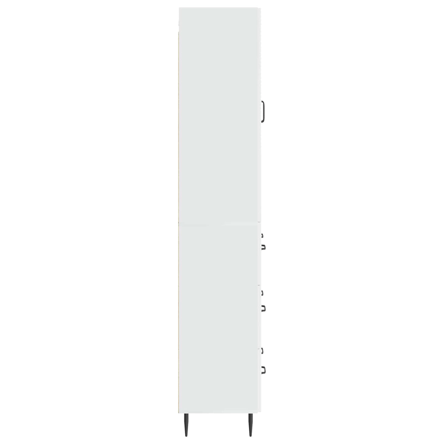 Skapsett 2 pcs Høgglans hvit 66 x 34,5 x 90 cm Konstruert tre