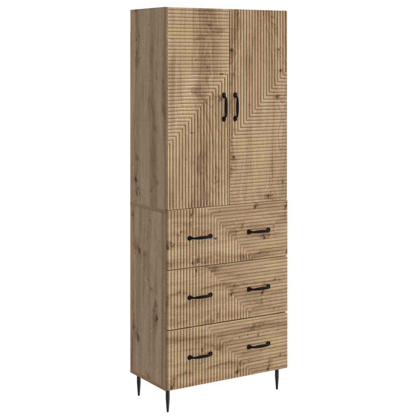 Skapsett 2 stk. 66 x 34,5 x 90 cm Konstruert tre Artisan eik