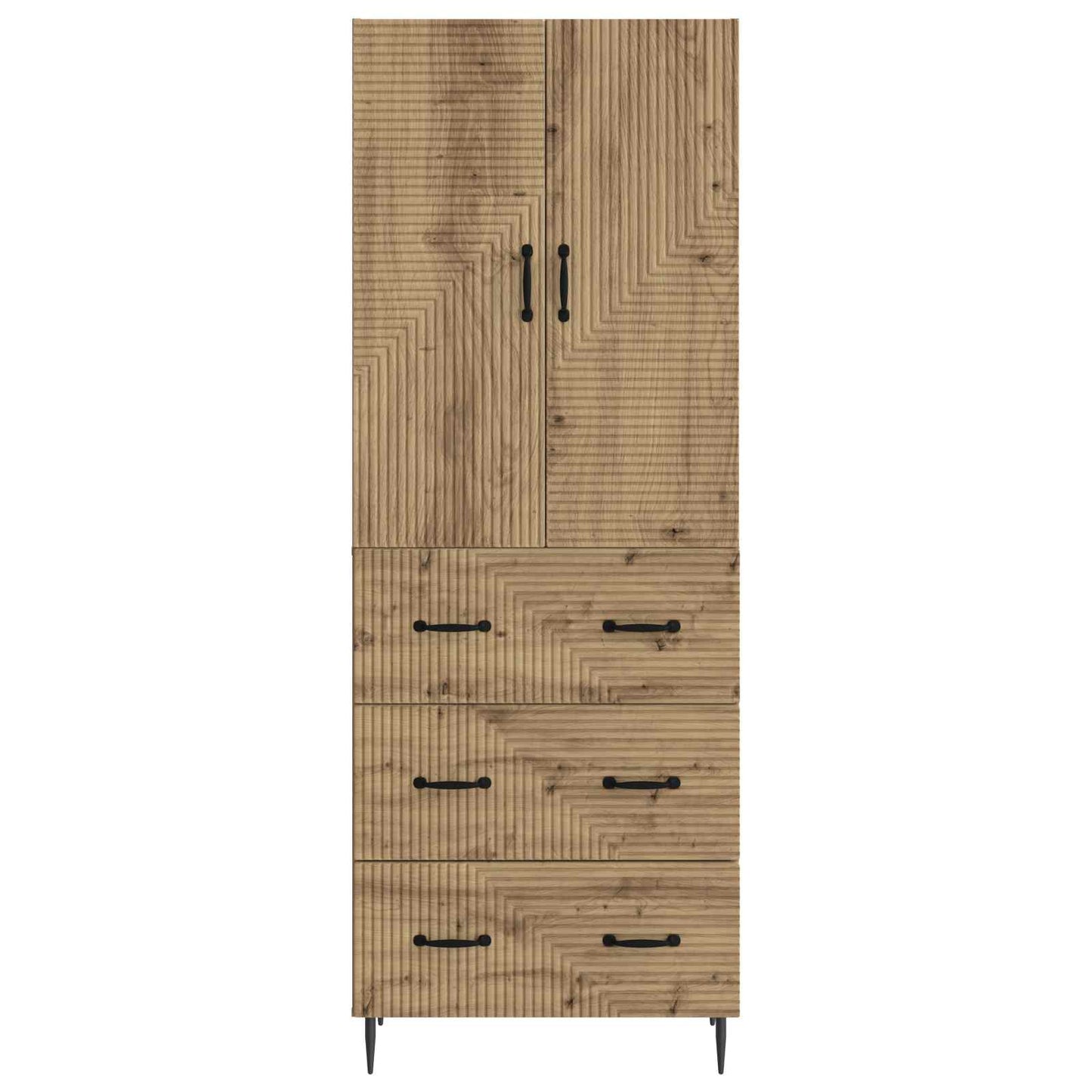 Skapsett 2 stk. 66 x 34,5 x 90 cm Konstruert tre Artisan eik