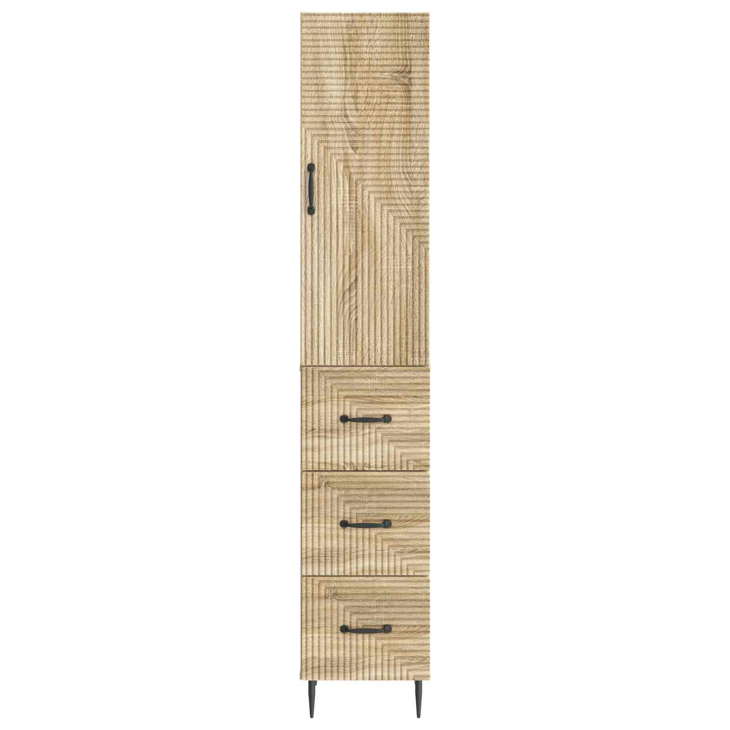 Skapsett 2 pcs Sonoma eik 33 x 34,5 x 90 cm Konstruert tre